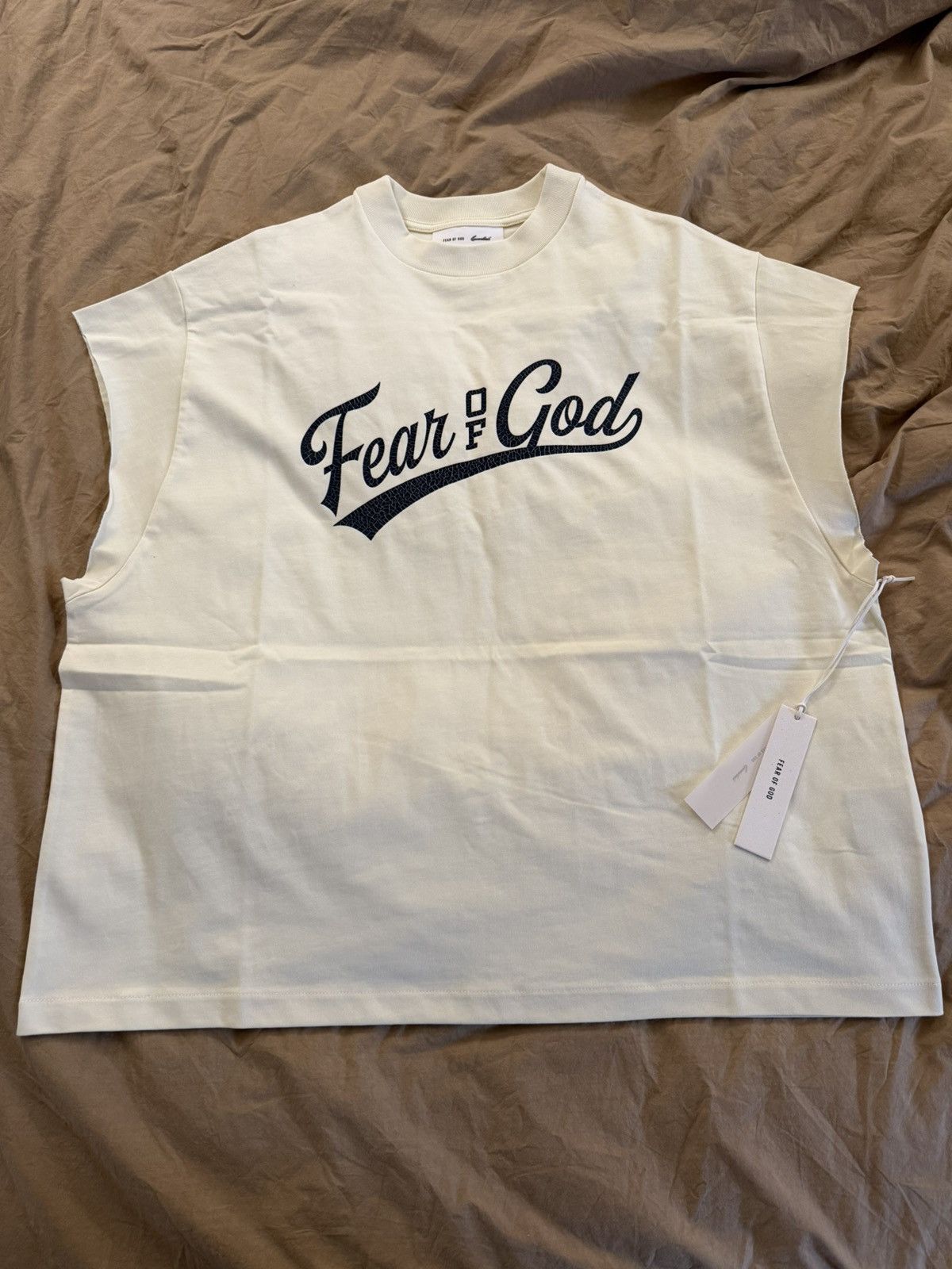 Fear of God × RRR-123 FEAR OF GOD INRI Cut Off Tee | Grailed