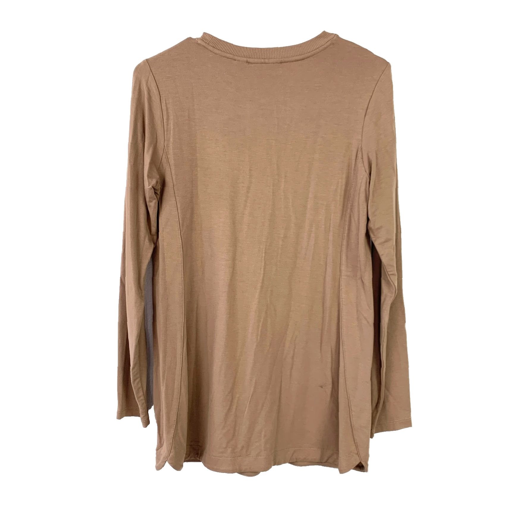 Vintage Susan Graver Weekend Brown Long Sleeve Shirt Tunic 2XS XXS Regular Cotton Blend Crew Neck Casual Travel Womens Vintage: No Size XXS / US 00 / IT 34 - 6 Thumbnail