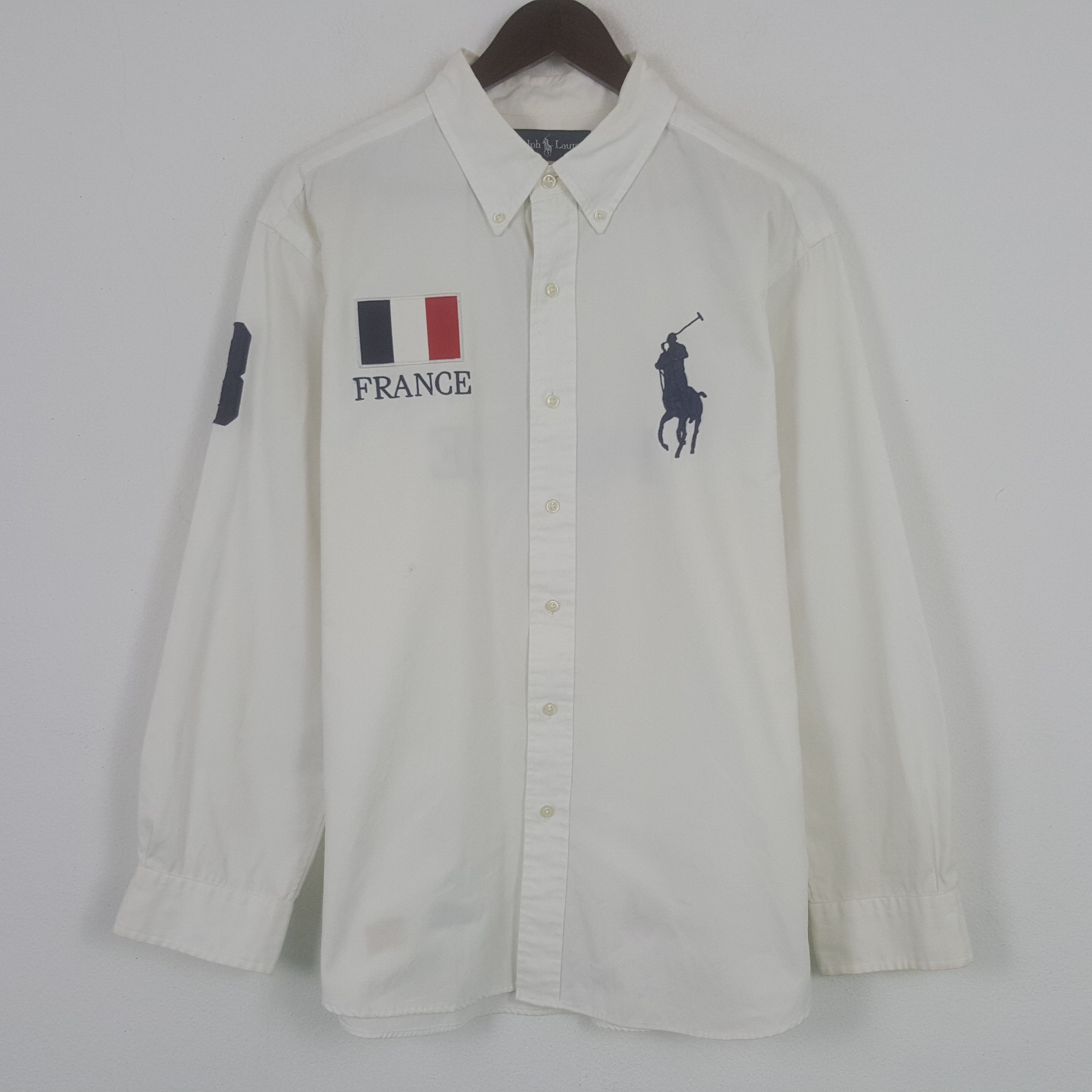 Ralph Lauren × Vintage Vintage Ralph Lauren 3 France Button up Shirt Size US XL / EU 56 / 4 - 3 Thumbnail