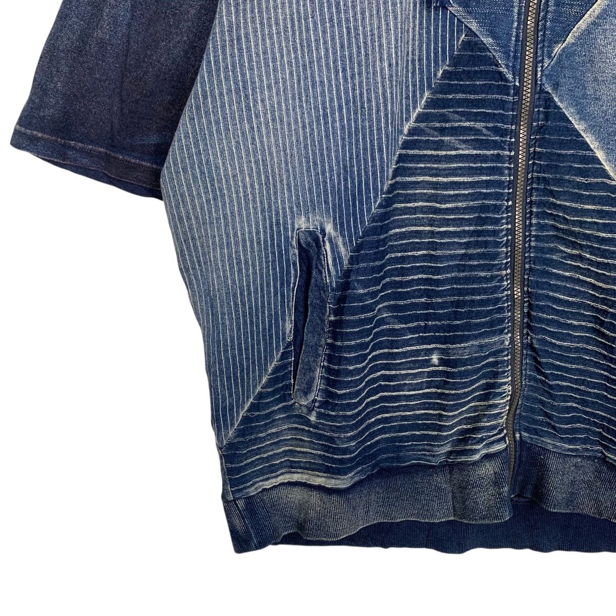 In The Attic IN THE ATTIC Jeans Short Sleeve Hoodie Jacket #2928-C132 Size US XXL / EU 58 / 5 - 4 Thumbnail
