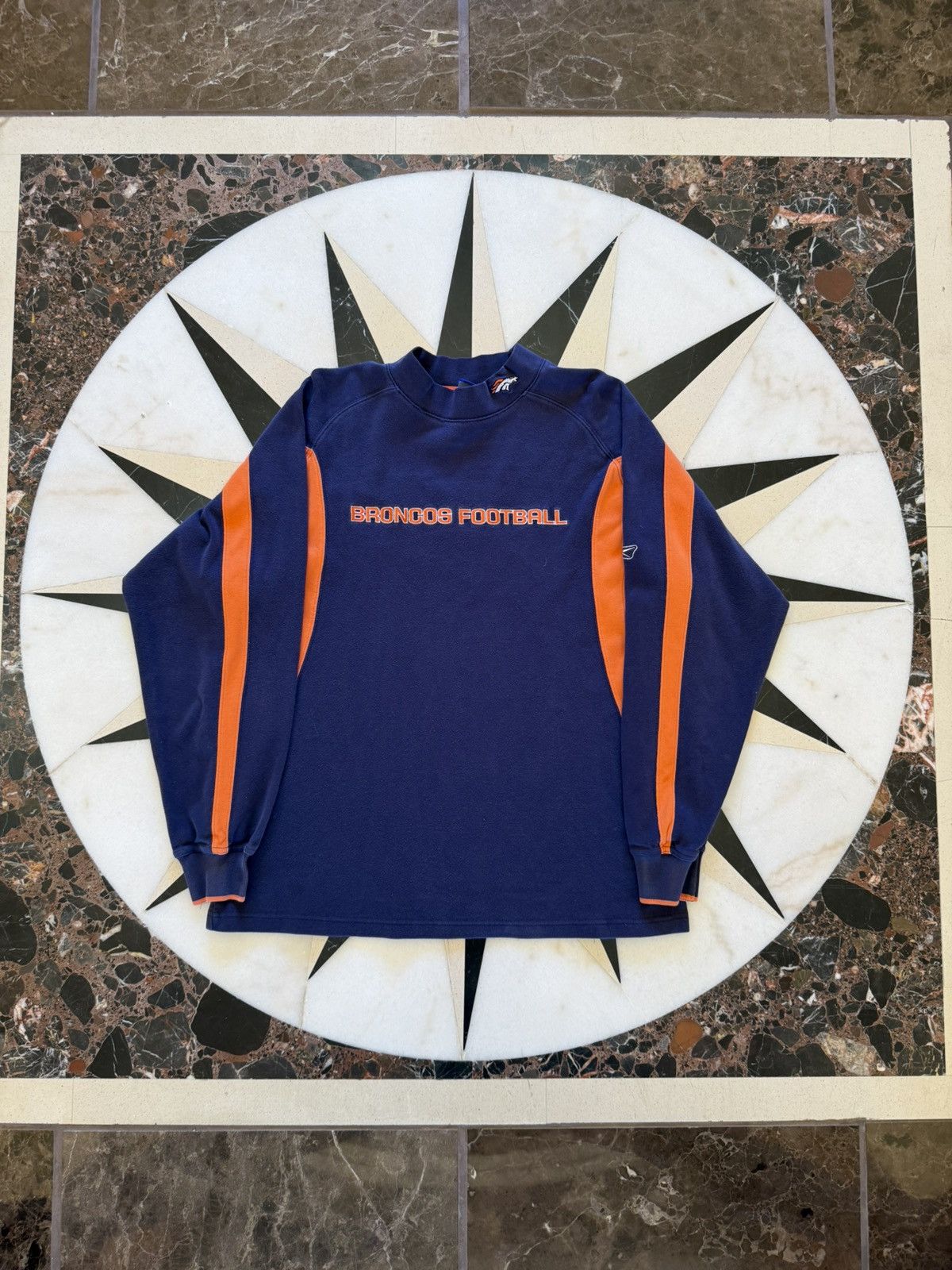Reebok Vintage Reebok NFL Denver Broncos Mock Neck Fleece Large Size US L / EU 52-54 / 3 - 1 Thumbnail