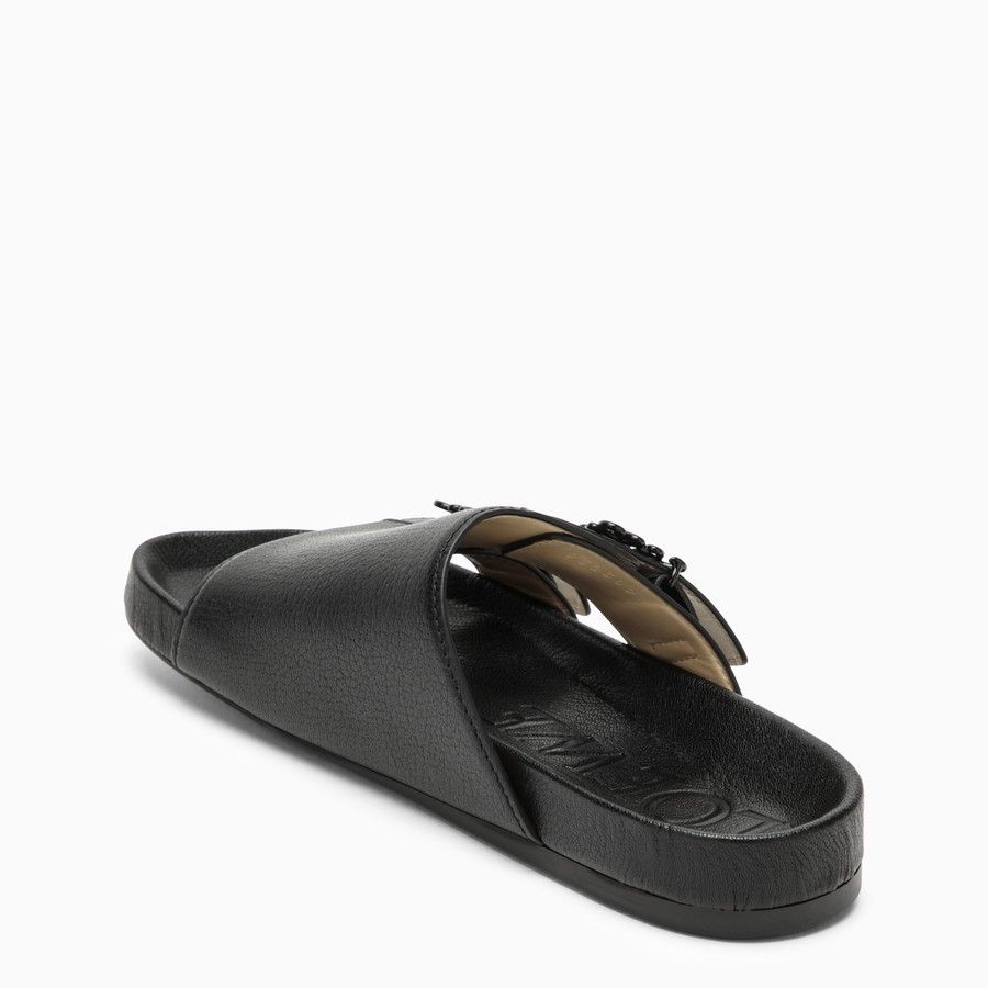 Loewe o1d2blof0824 Leather Slide in Black Size US 6 / IT 36 - 4 Thumbnail