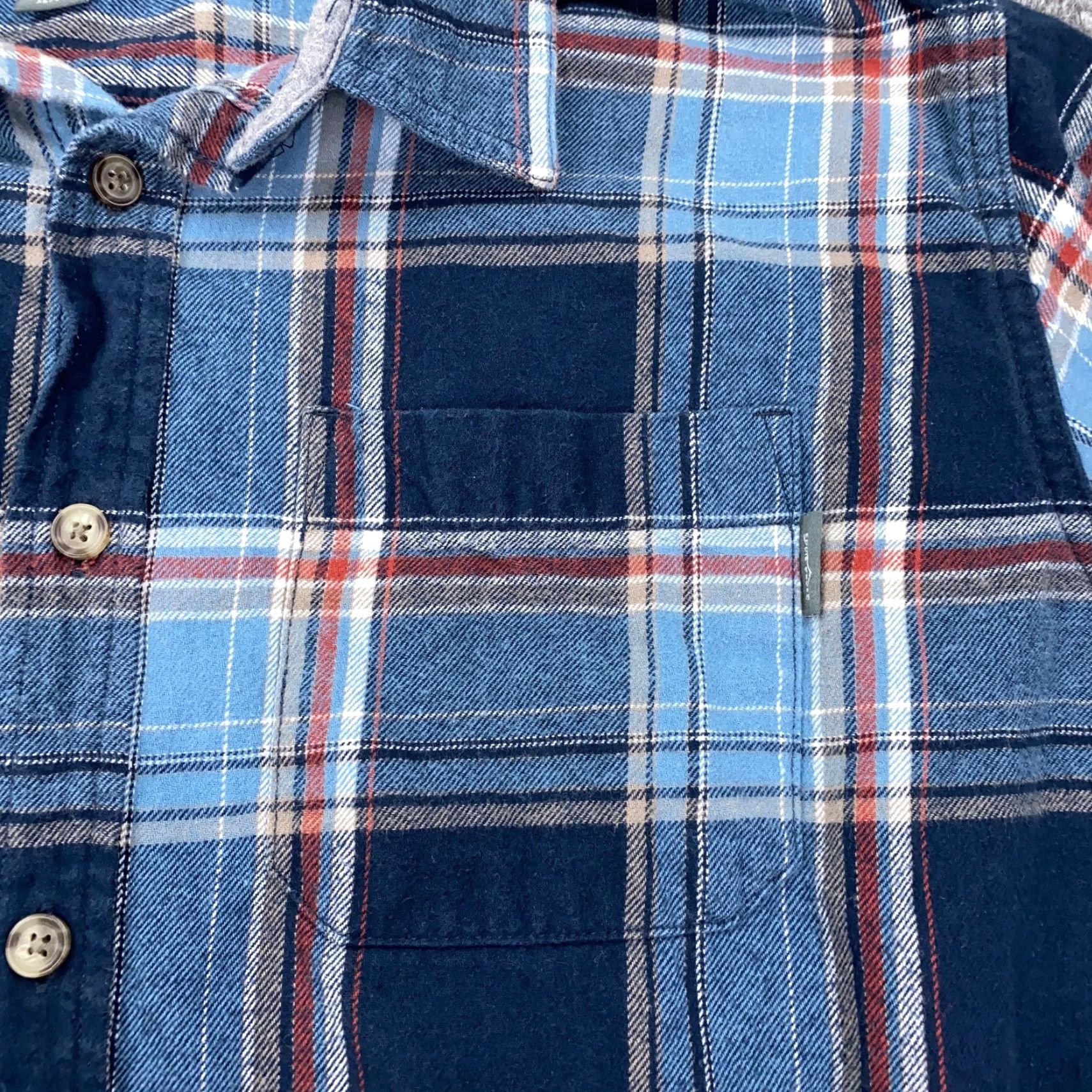 Eddie Bauer Eddie Bauer Shirt Mens XL Blue Red Plaid Flannel Long Sleeve Western Pocket Size US XL / EU 56 / 4 - 3 Thumbnail