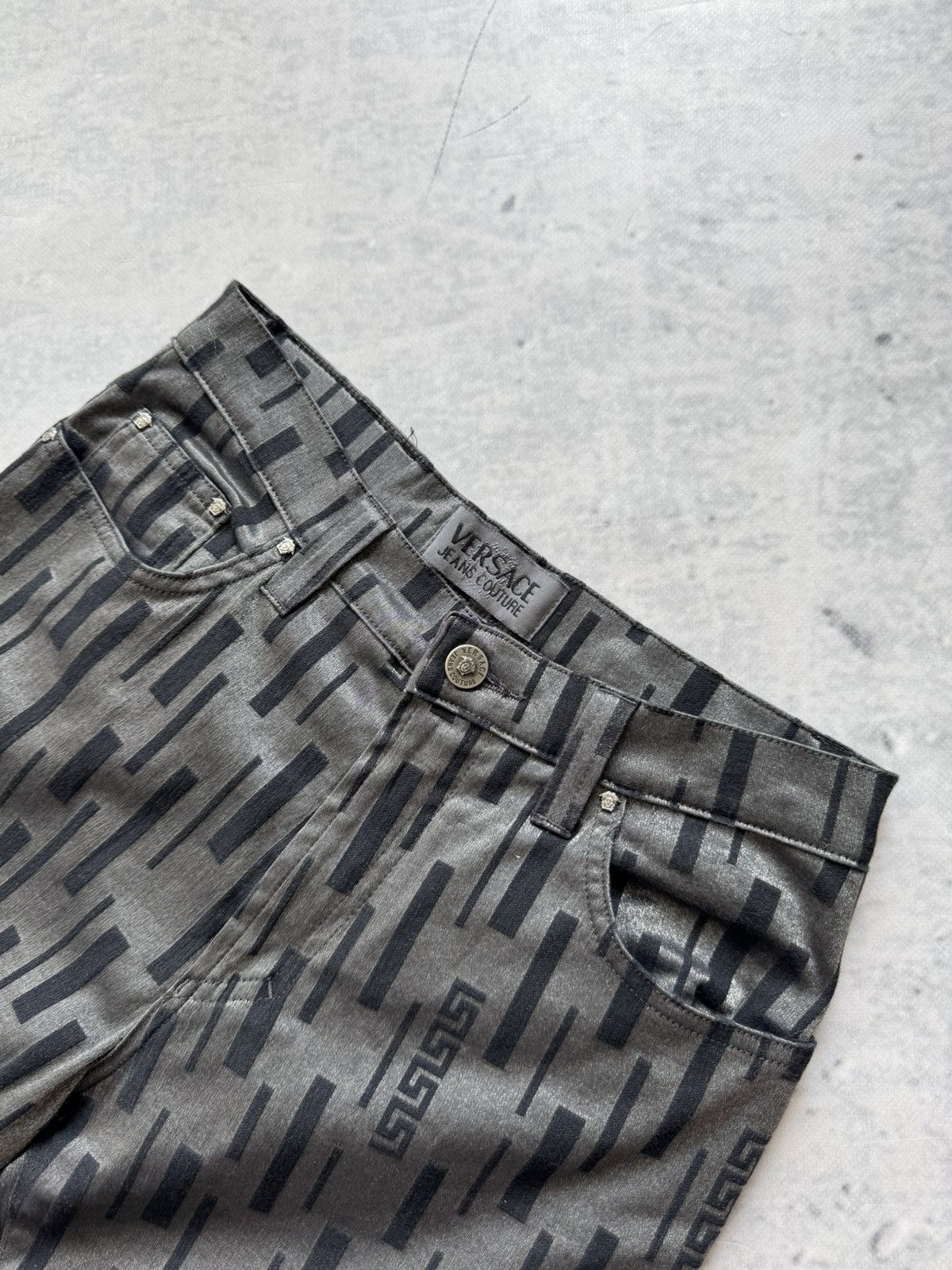 Versace × Vintage Versace 00s Jeans Couture awesome wmns pants luxury jeans Size 28" / US 6 / IT 42 - 4 Thumbnail