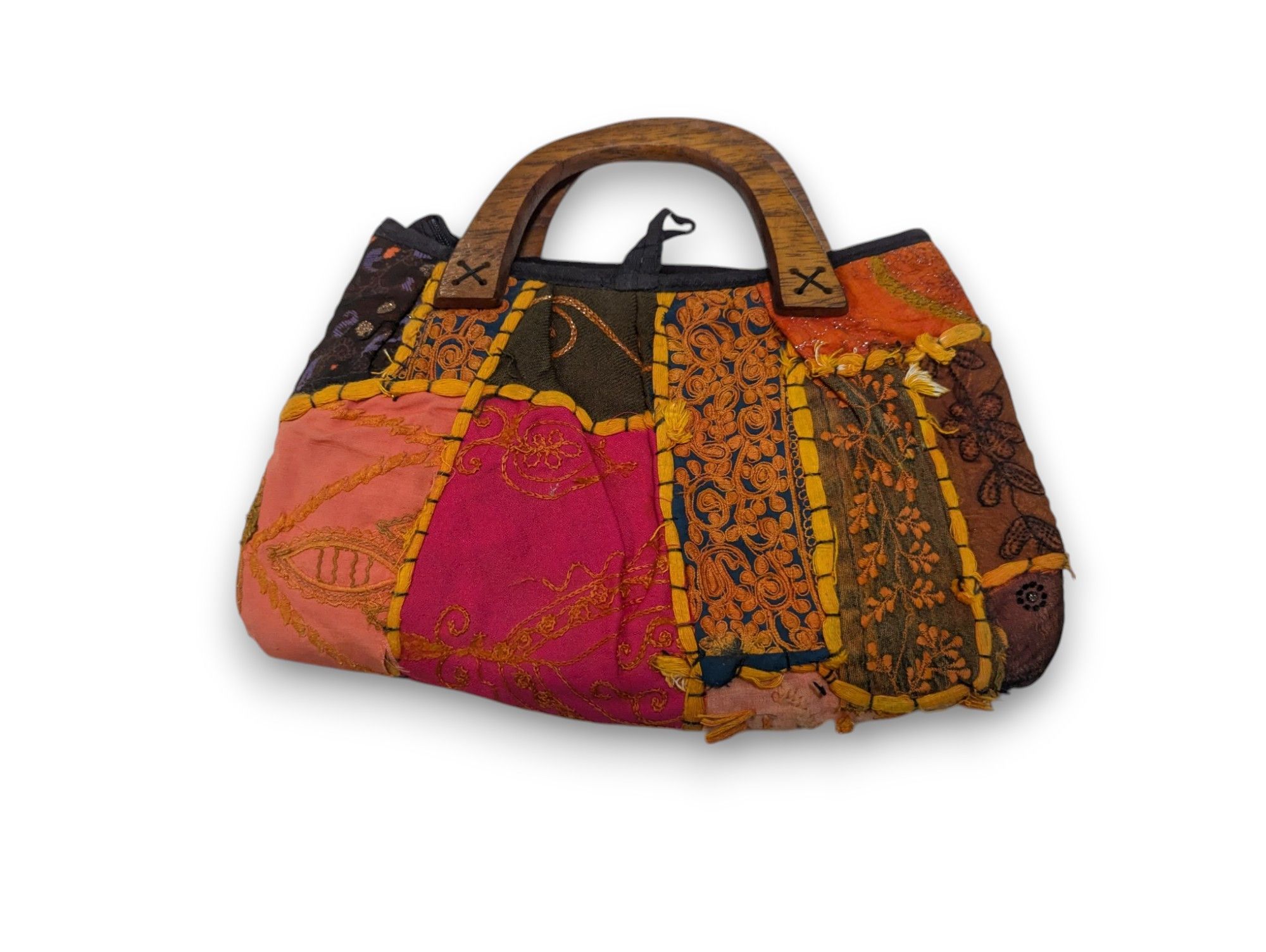 Multicolored Patchwork Purse Shoulder Bag Y2K Vintage Retro, Women's