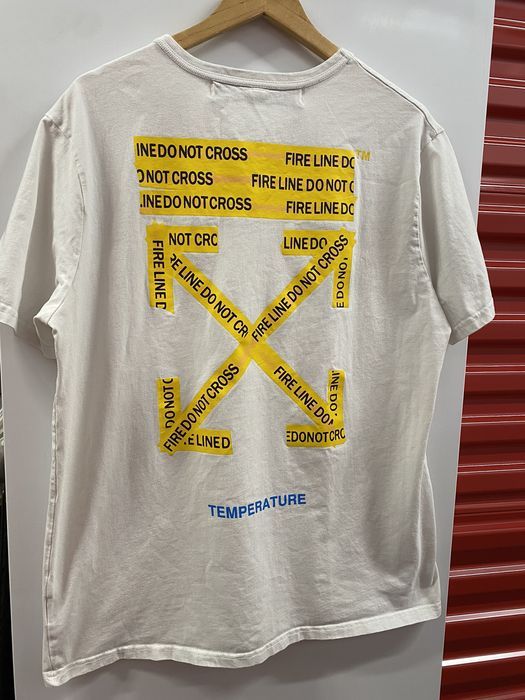 Off white best sale caution tape shirt