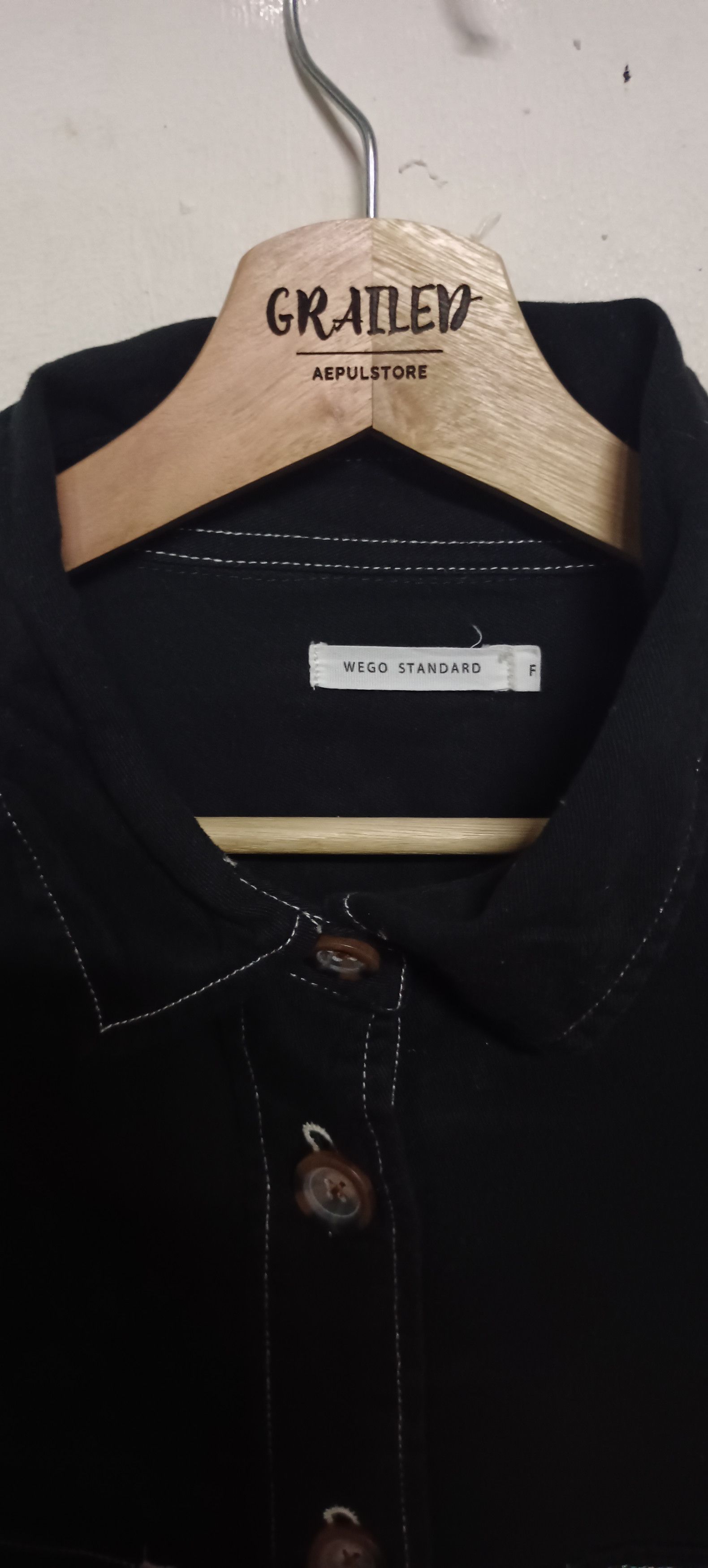 Japanese Brand × Vintage Wise Standard Super Black Button Up Jacket Size US XL / EU 56 / 4 - 6 Thumbnail