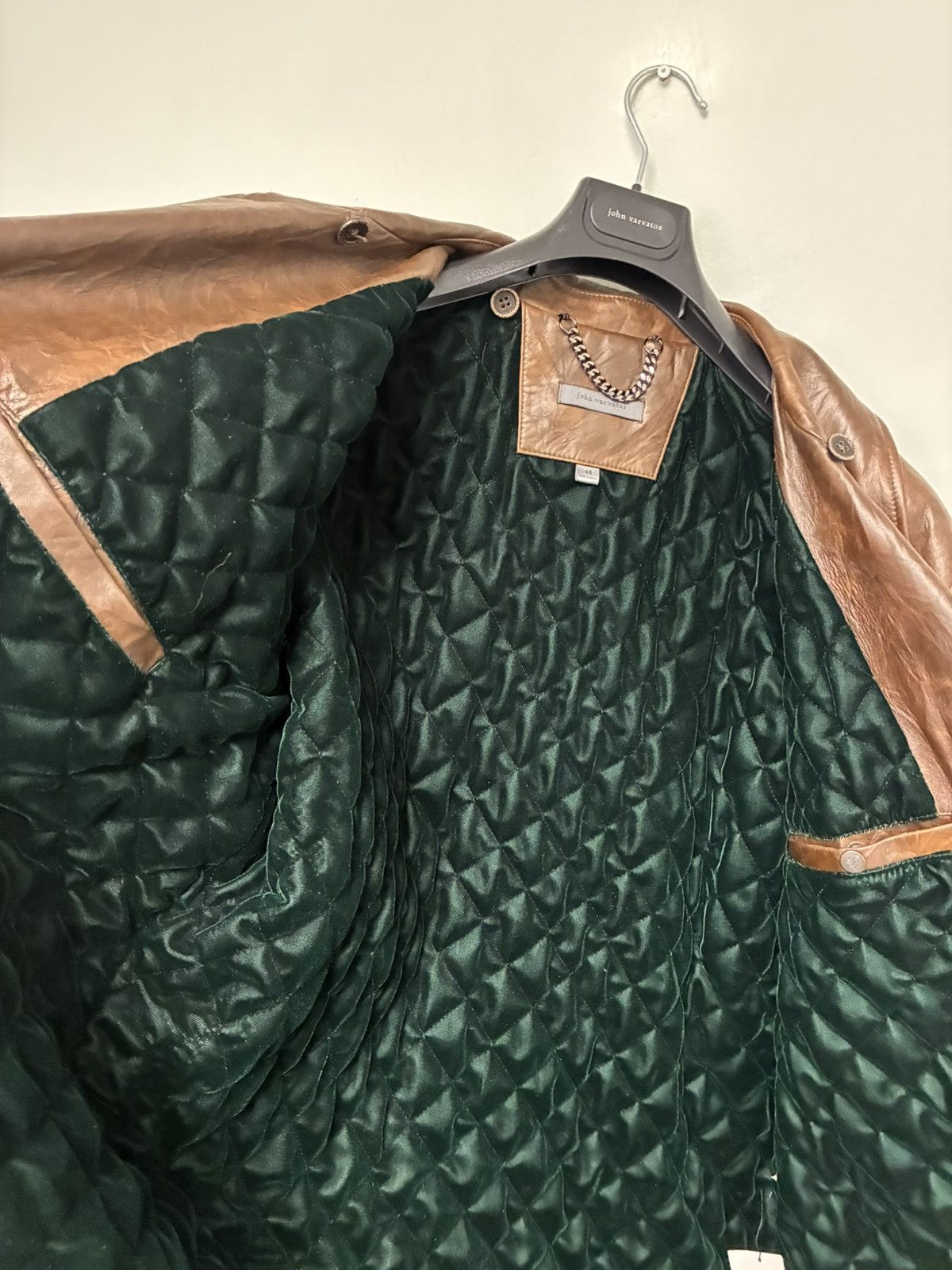 John Varvatos Fox Collar Leather Coat EU 48 USA 38 Size US M / EU 48-50 / 2 - 14 Thumbnail
