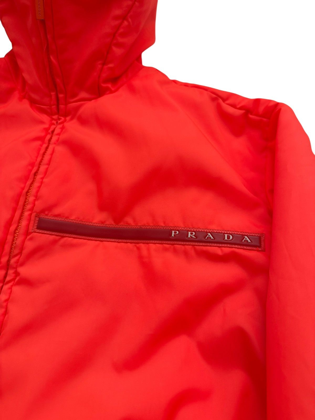 Prada Lines Rossa Fluorescent Tangerine Insulated Parka Size US S / EU 44-46 / 1 - 3 Thumbnail