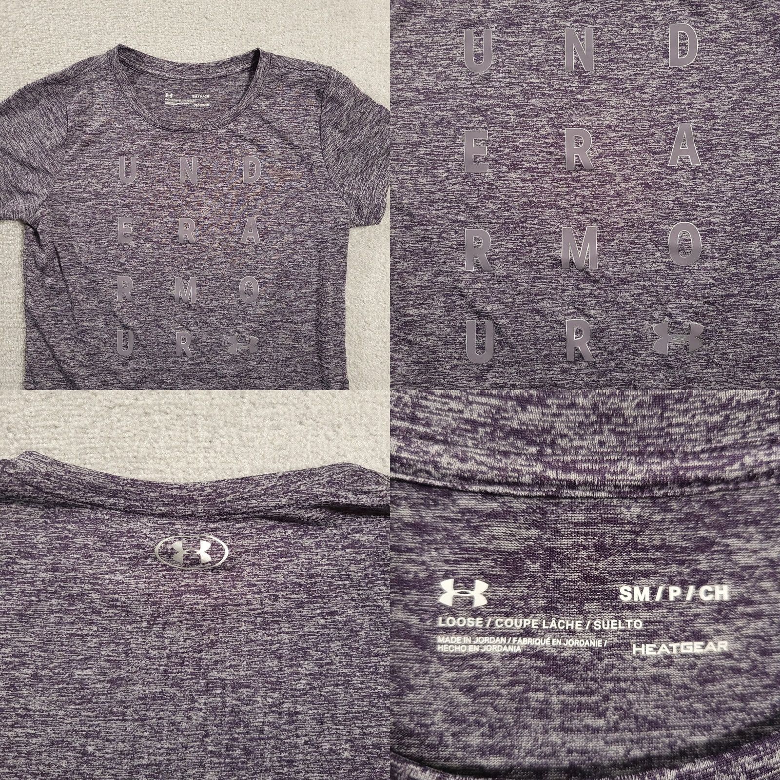 Under Armour Under Armour Mens S Shirt HeatGear Loose Heather Gray Spellout Short Sleeve Size US S / EU 44-46 / 1 - 8 Thumbnail