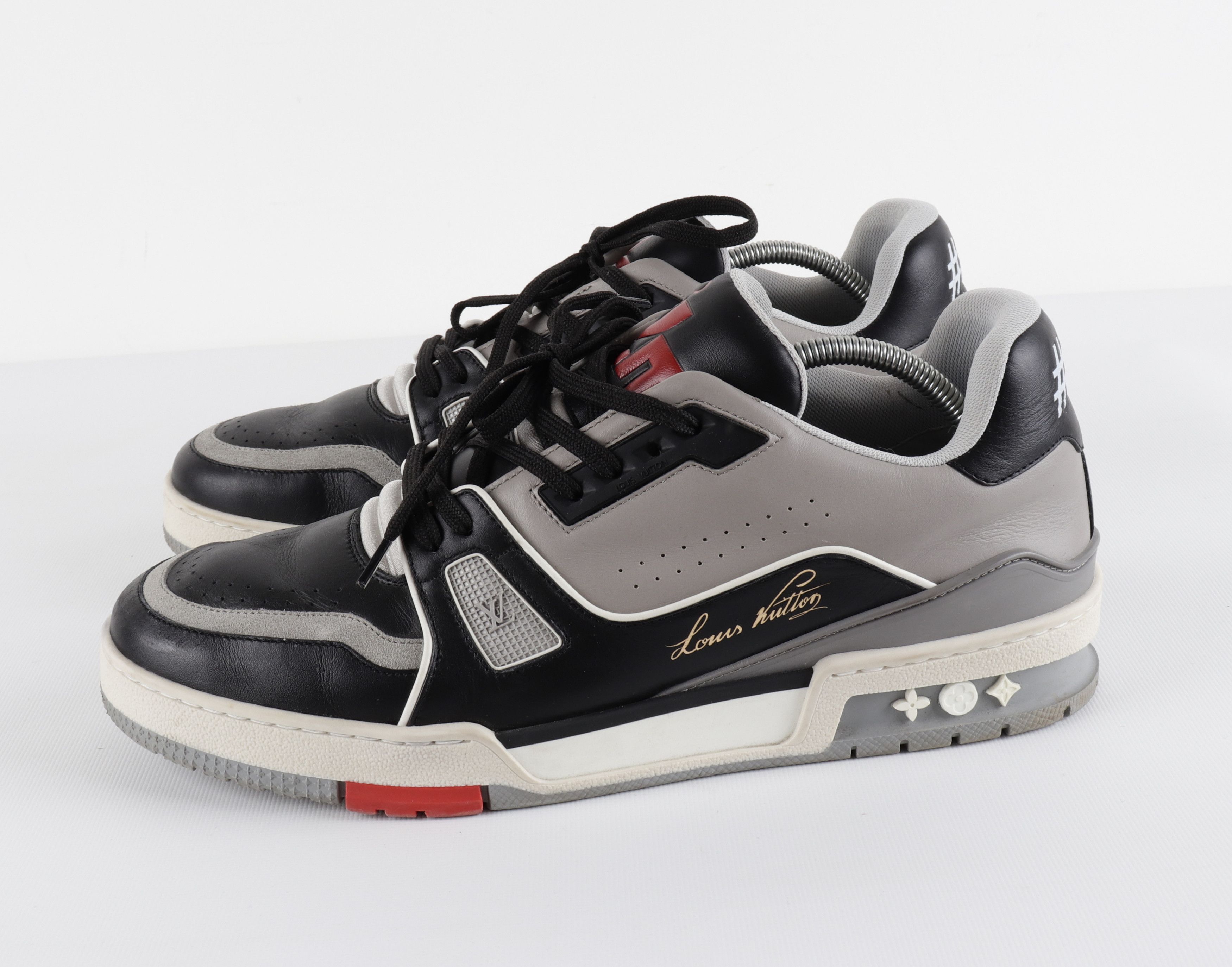 Louis Vuitton Louis Vuitton x Virgin Abloh SS19 Leather Low Sneakers Size US 9.5 / EU 42-43 - 8 Thumbnail