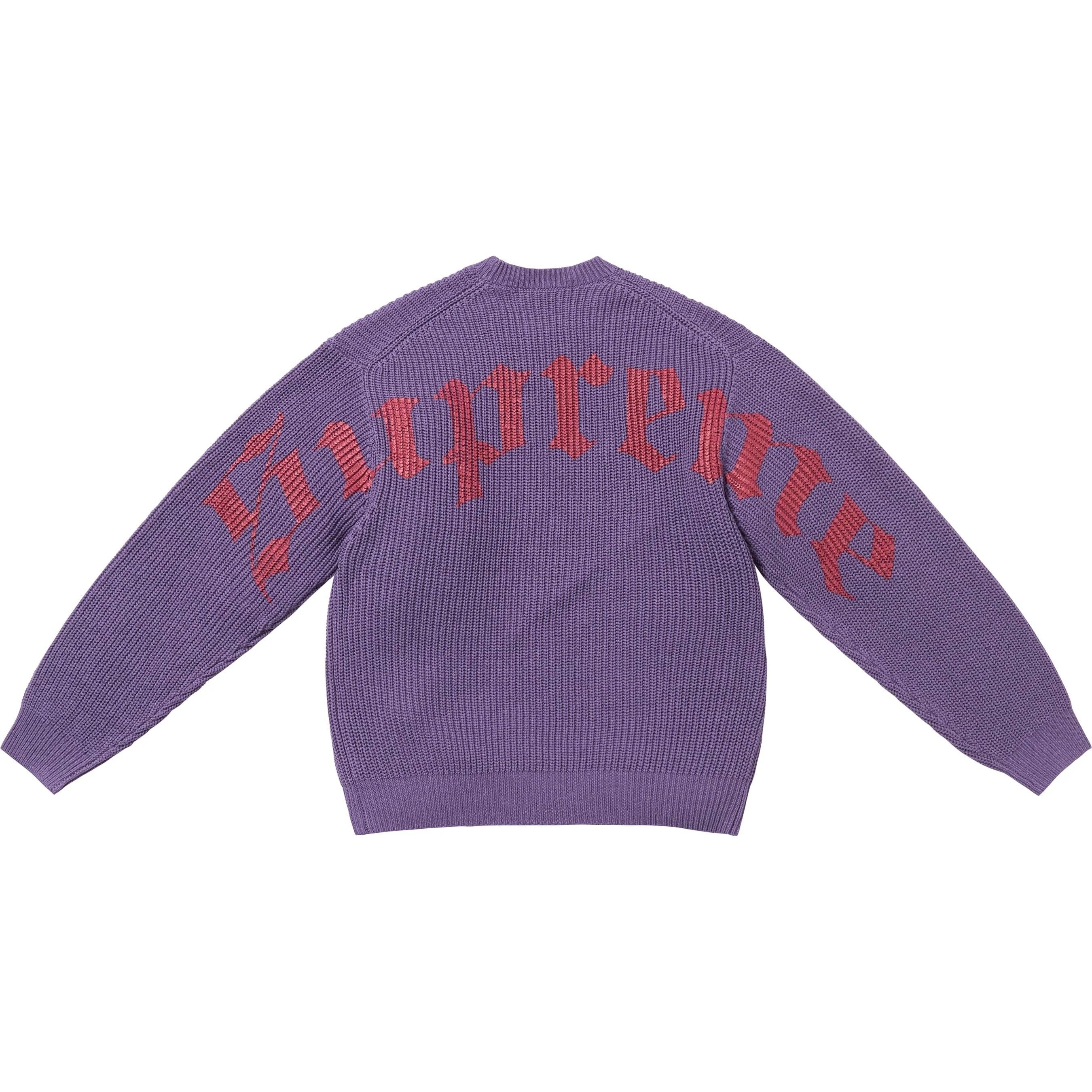 Supreme Supreme Old English Printed Sweater Size US XXL / EU 58 / 5 - 2 Thumbnail
