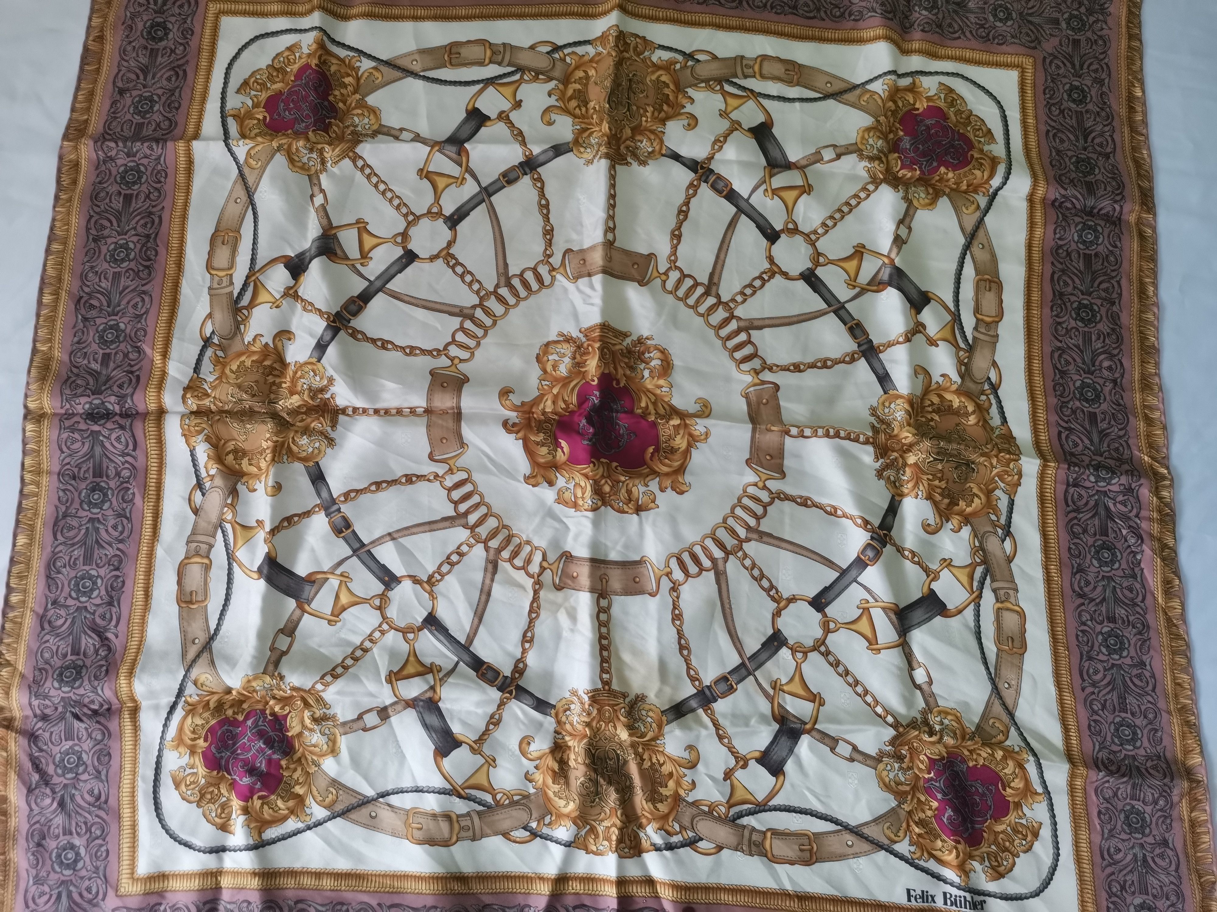 Designer × Vintage Rare Felix Buhler scarves luxury design Size ONE SIZE - 4 Thumbnail