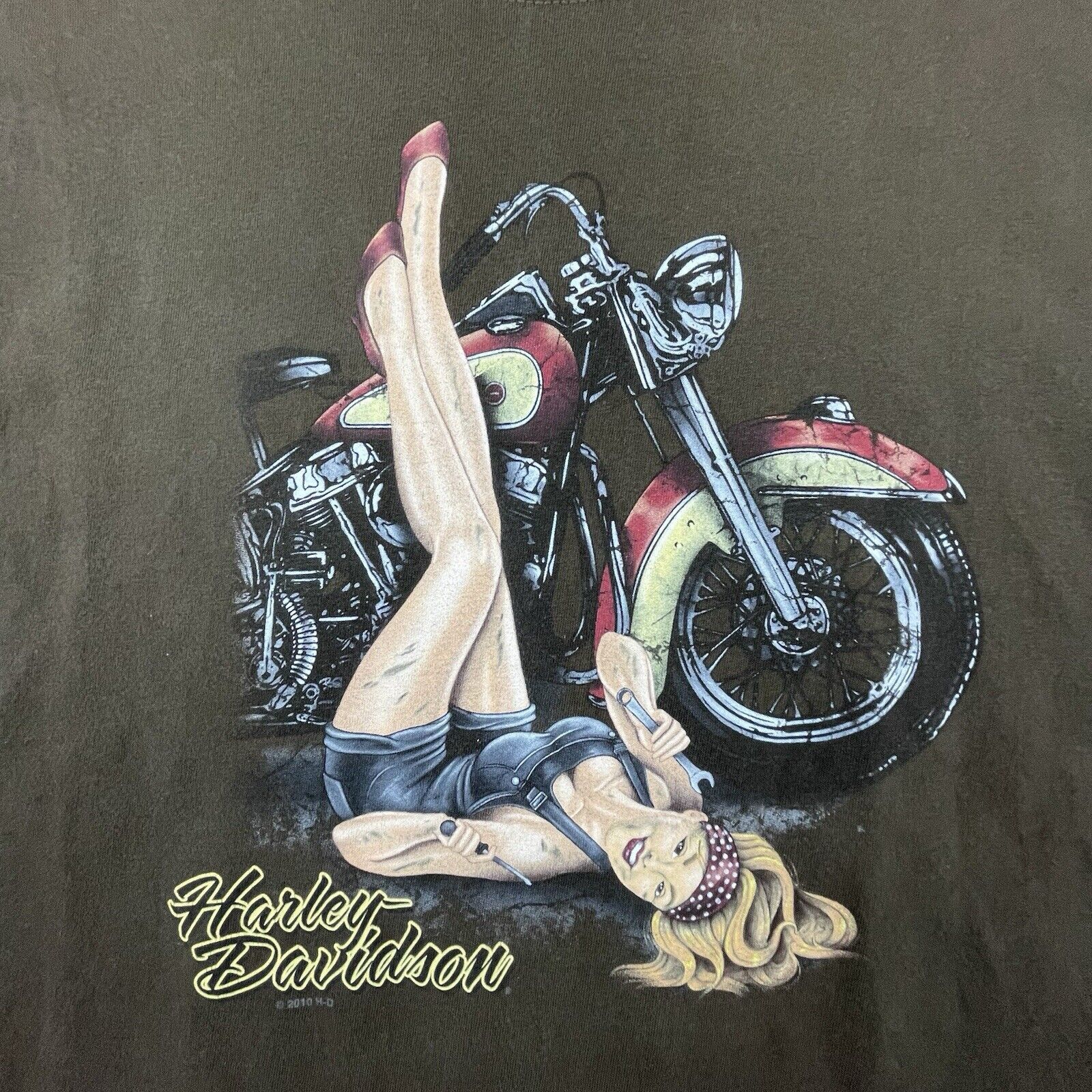 Harley Davidson Harley Davidson Shirt XL PinUp Girl Mechanic Antelope Valley Size US XL / EU 56 / 4 - 3 Thumbnail