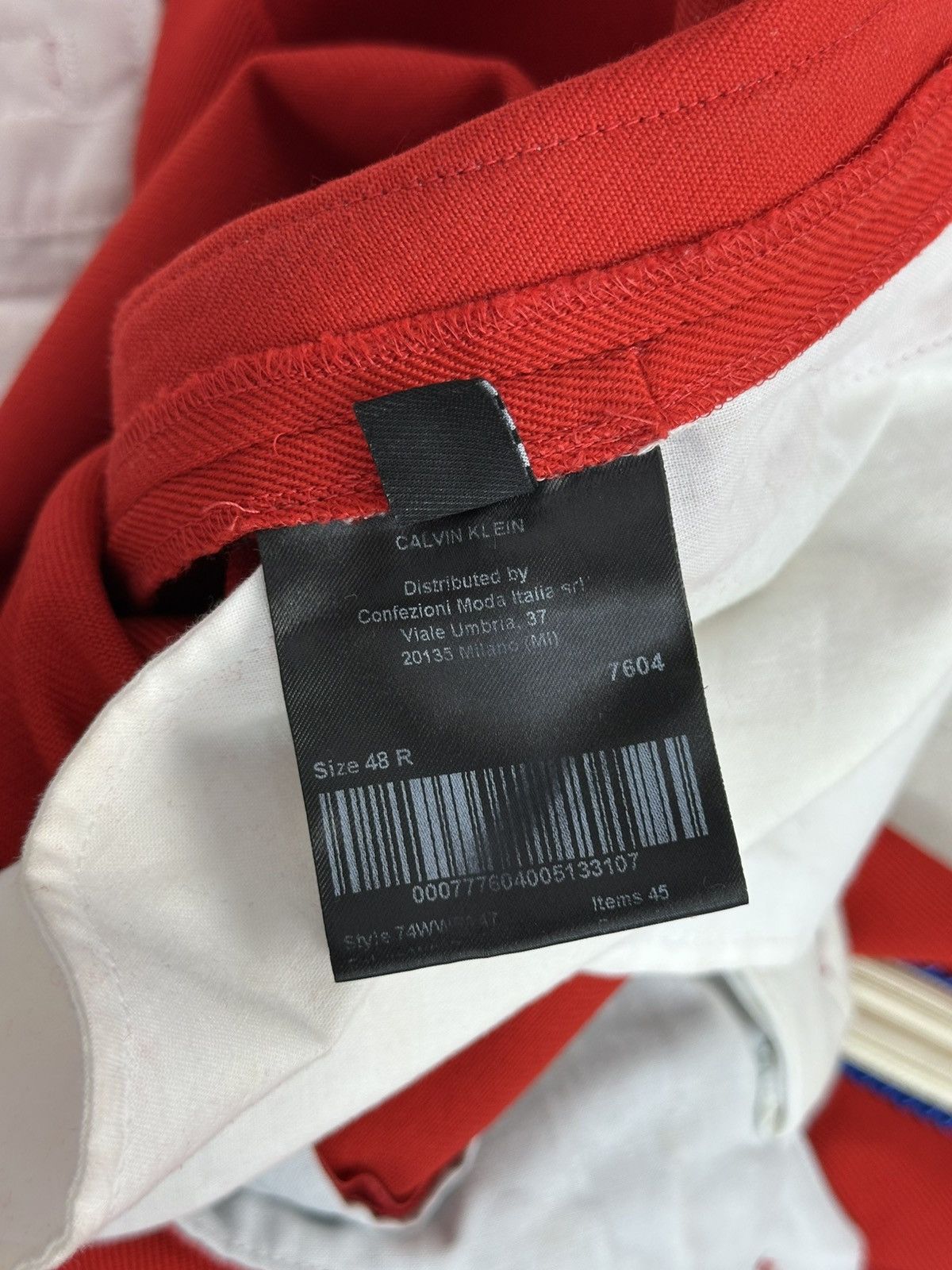 Calvin Klein 205W39NYC Calvin Klein 205W39NYC Wool Twill Red Women’s Trousers Size 34" / US 12 / IT 48 - 14 Thumbnail