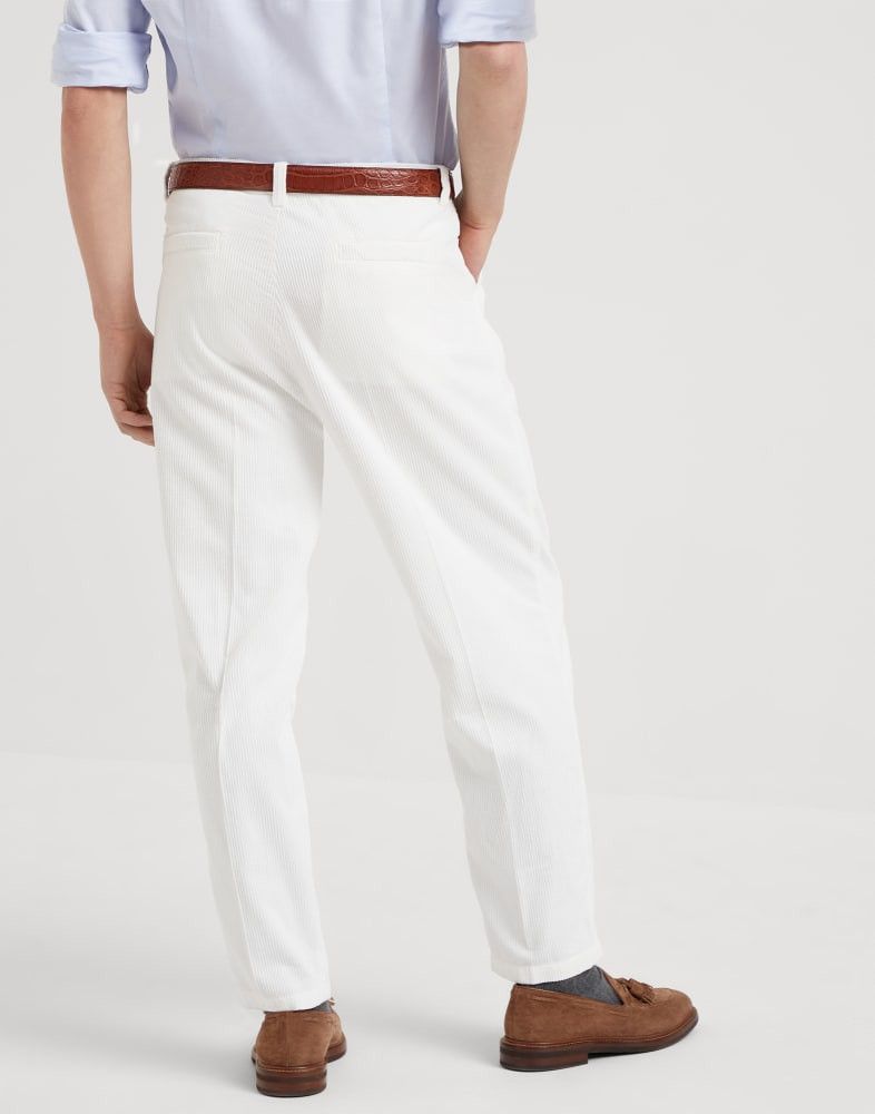 Brunello Cucinelli o1w1db10825 Corduroy Pants in White Size US 30 / EU 46 - 2 Thumbnail
