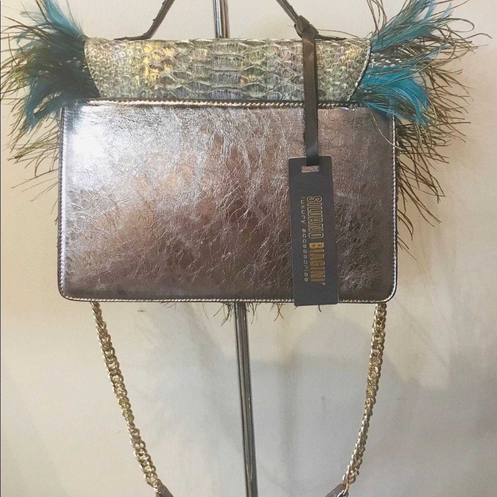 & Other Stories Made in Italy Python skin with feathers handbag Size ONE SIZE - 2 Thumbnail