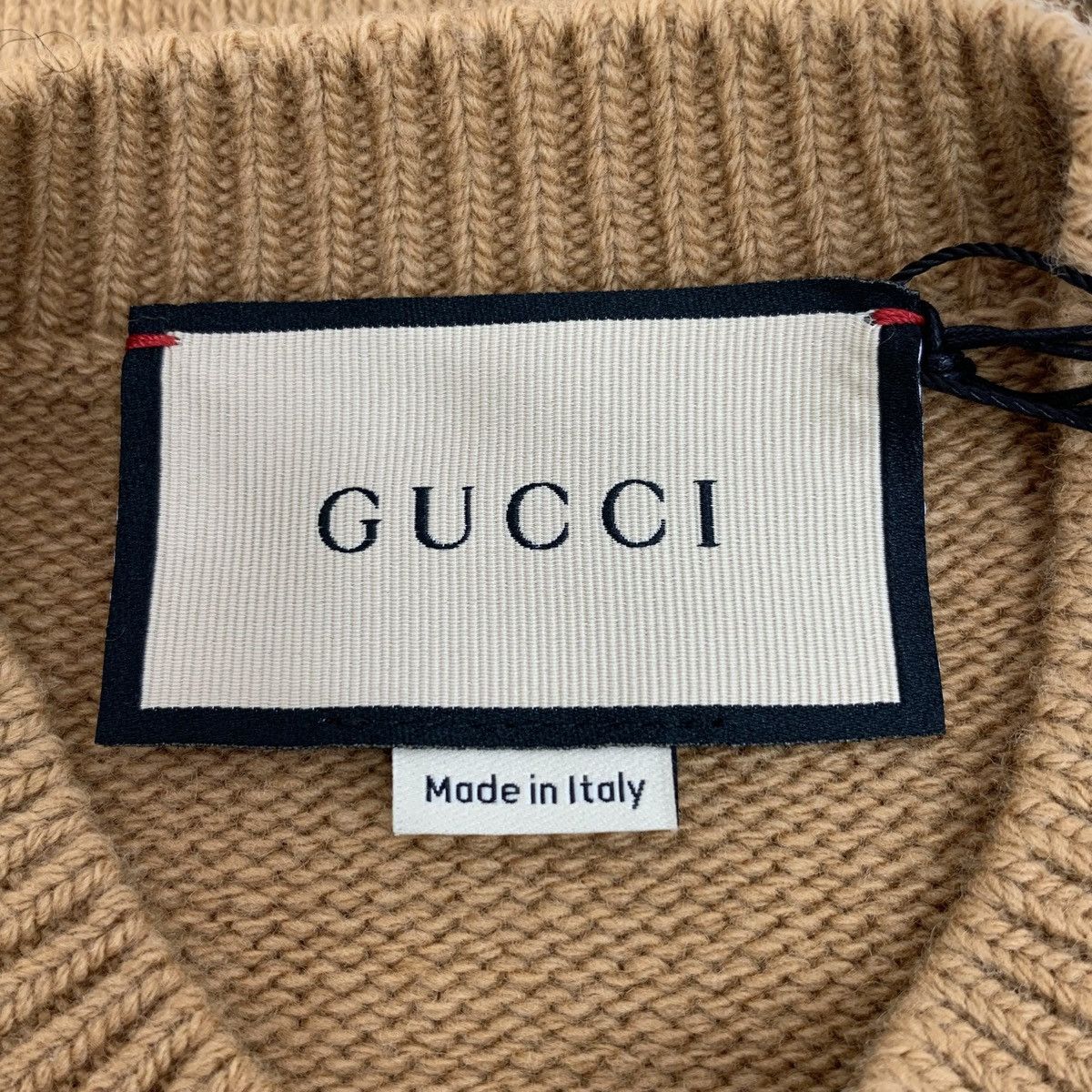 Gucci Gucci Brown Logo Monogram Embroidered Wool Knit Sweater Size S / US 4 / IT 40 - 5 Thumbnail
