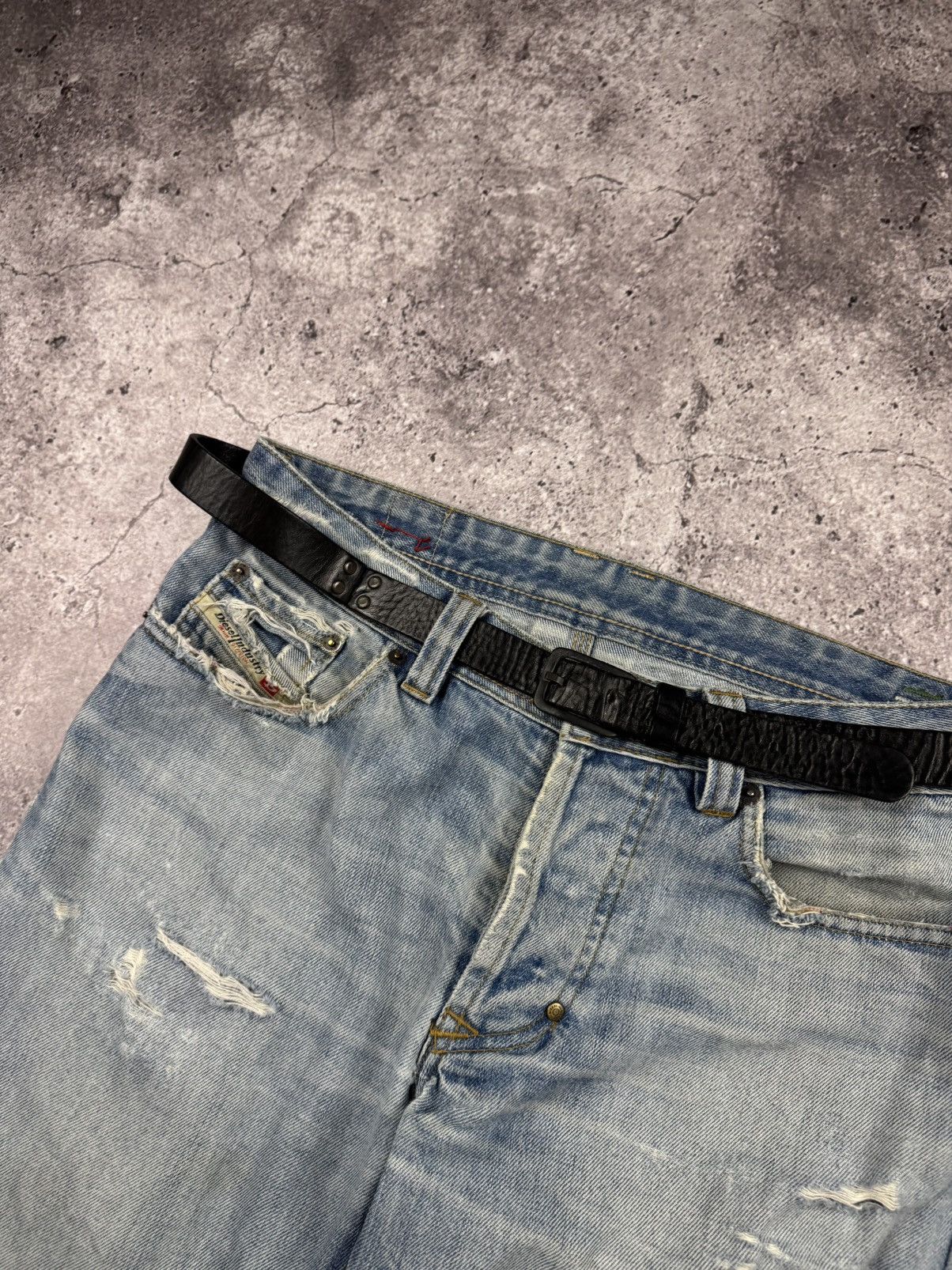 Diesel 00’S NUMBER NINE STYLE DIESEL PUNK HEAD Y2K LEATHER BELT Size ONE SIZE - 4 Thumbnail