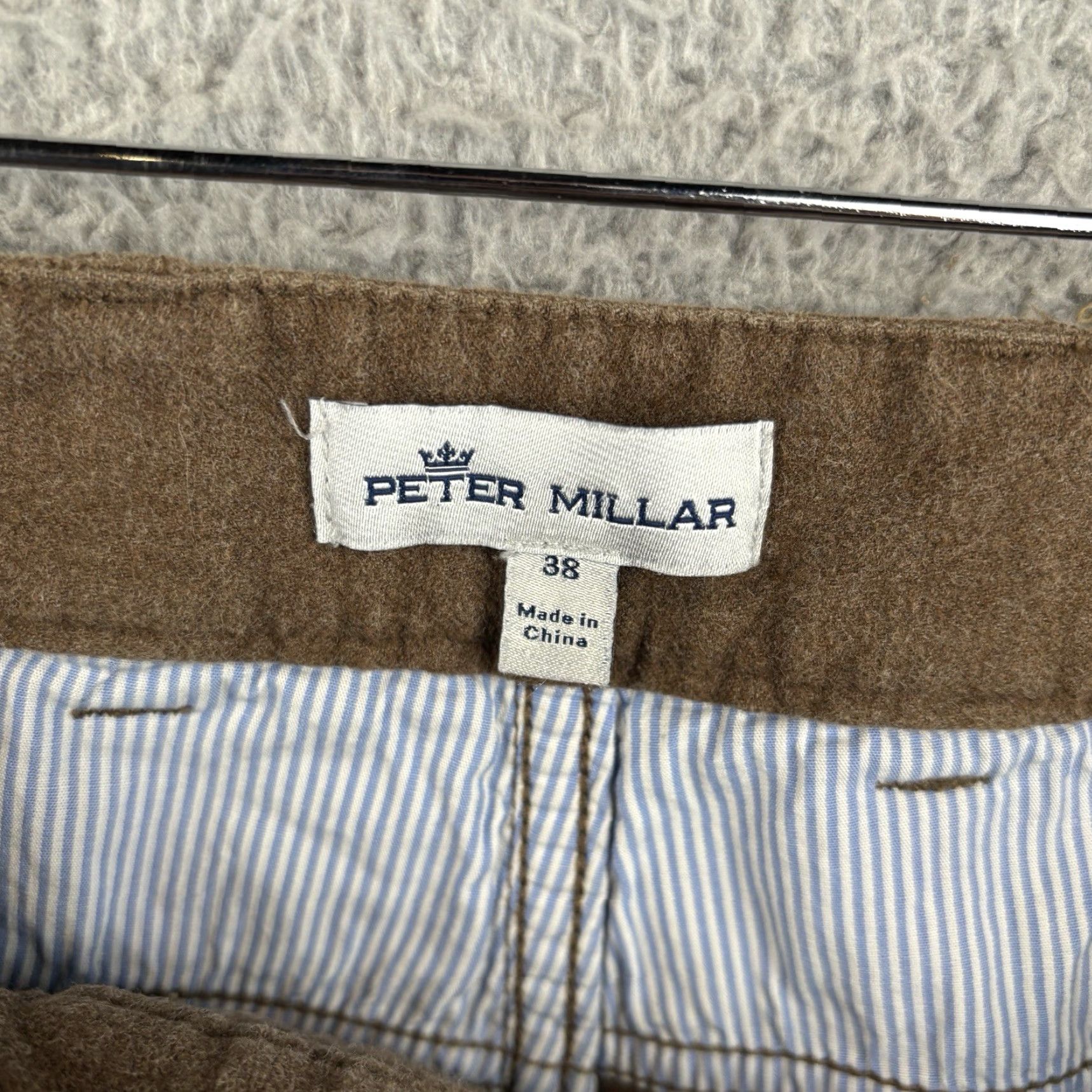 Peter Millar Peter Millar Pants 5 Pocket Cotton Flannel Mens 38x30 Brown Stretch MF21BO1 Size US 38 / EU 54 - 7 Thumbnail