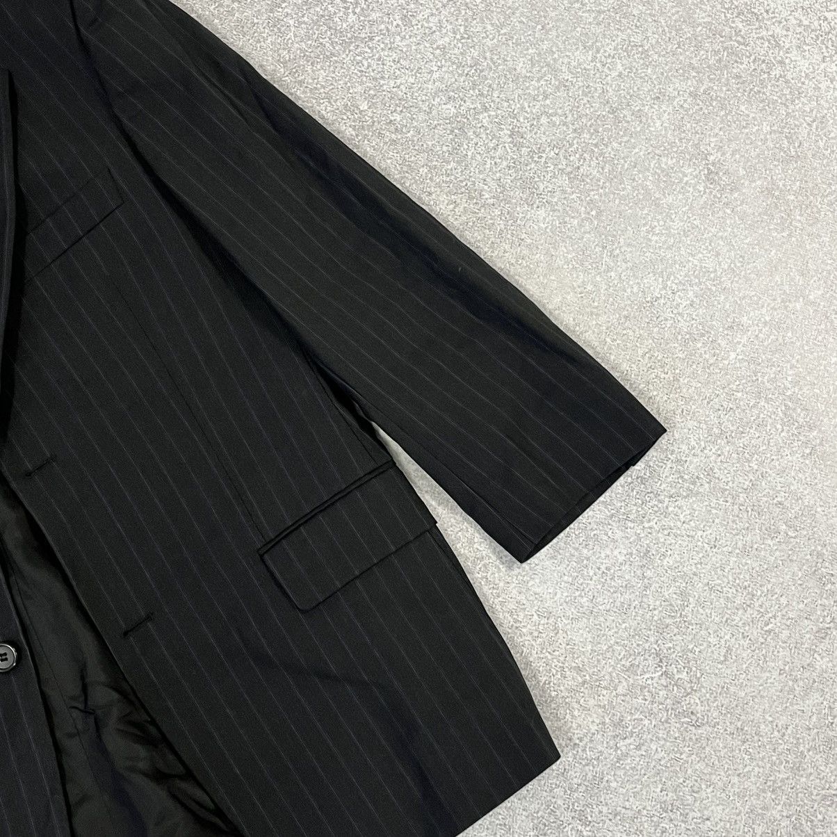 Hugo Boss Black Hugo Boss striped blazer jacket Super 100 Size 48R - 4 Thumbnail