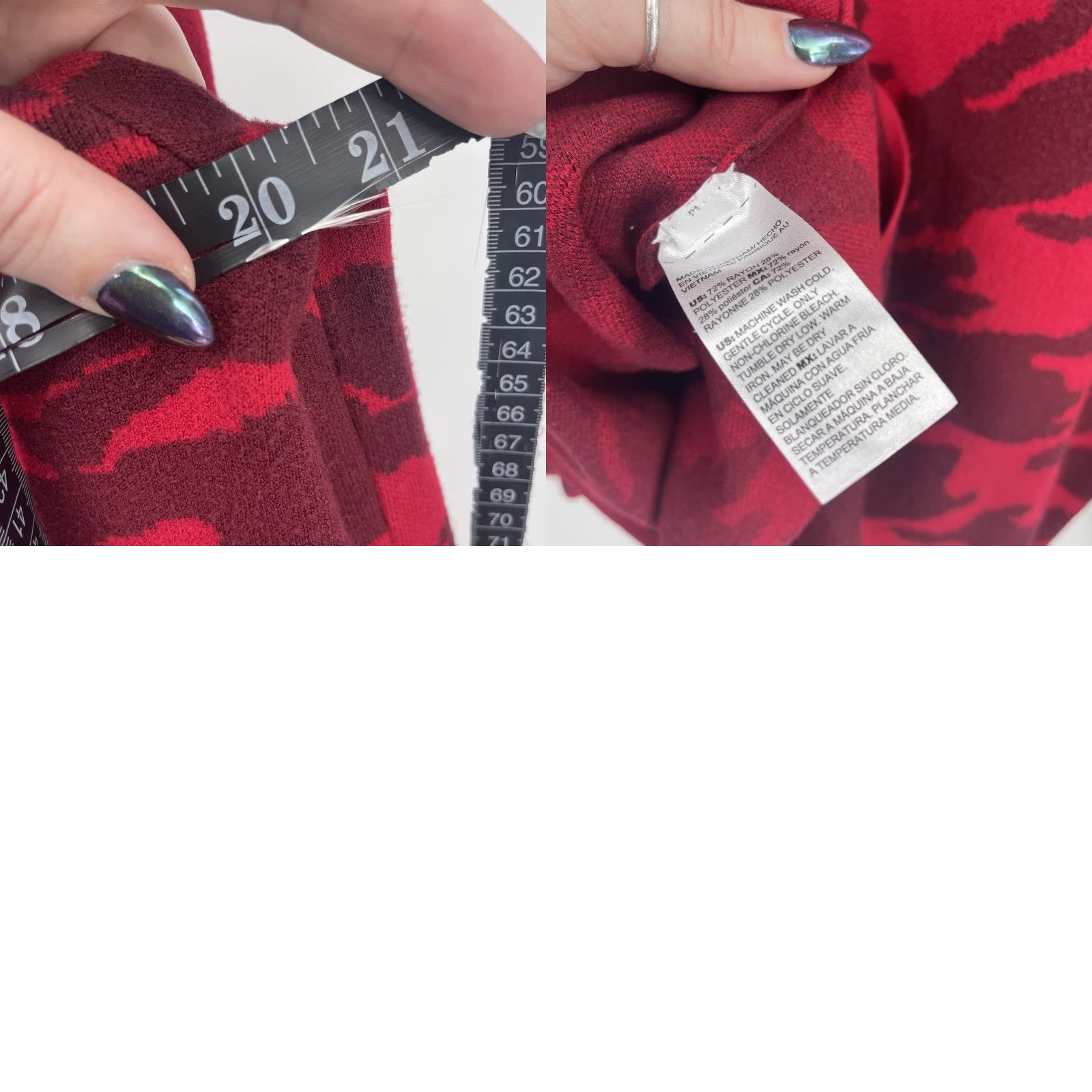 Vintage Chicos Sweater Womens L Back Zip Mock-Neck Casual Knit Red Vintage No (adjust to rules) Size L / US 10 / IT 46 - 9 Thumbnail
