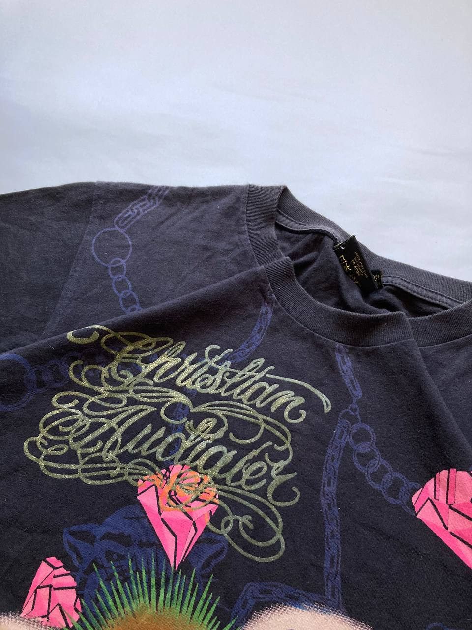 Christian Audigier Christian Audigier Y2K Big Logo Tee Size US L / EU 52-54 / 3 - 5 Thumbnail