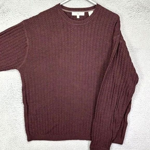 Joseph Abboud Joseph Abboud Sweater Mens XL Maroon 100% Merino Wool Knit Crew Neck Long Sleeve Size US XL / EU 56 / 4 - 2 Thumbnail