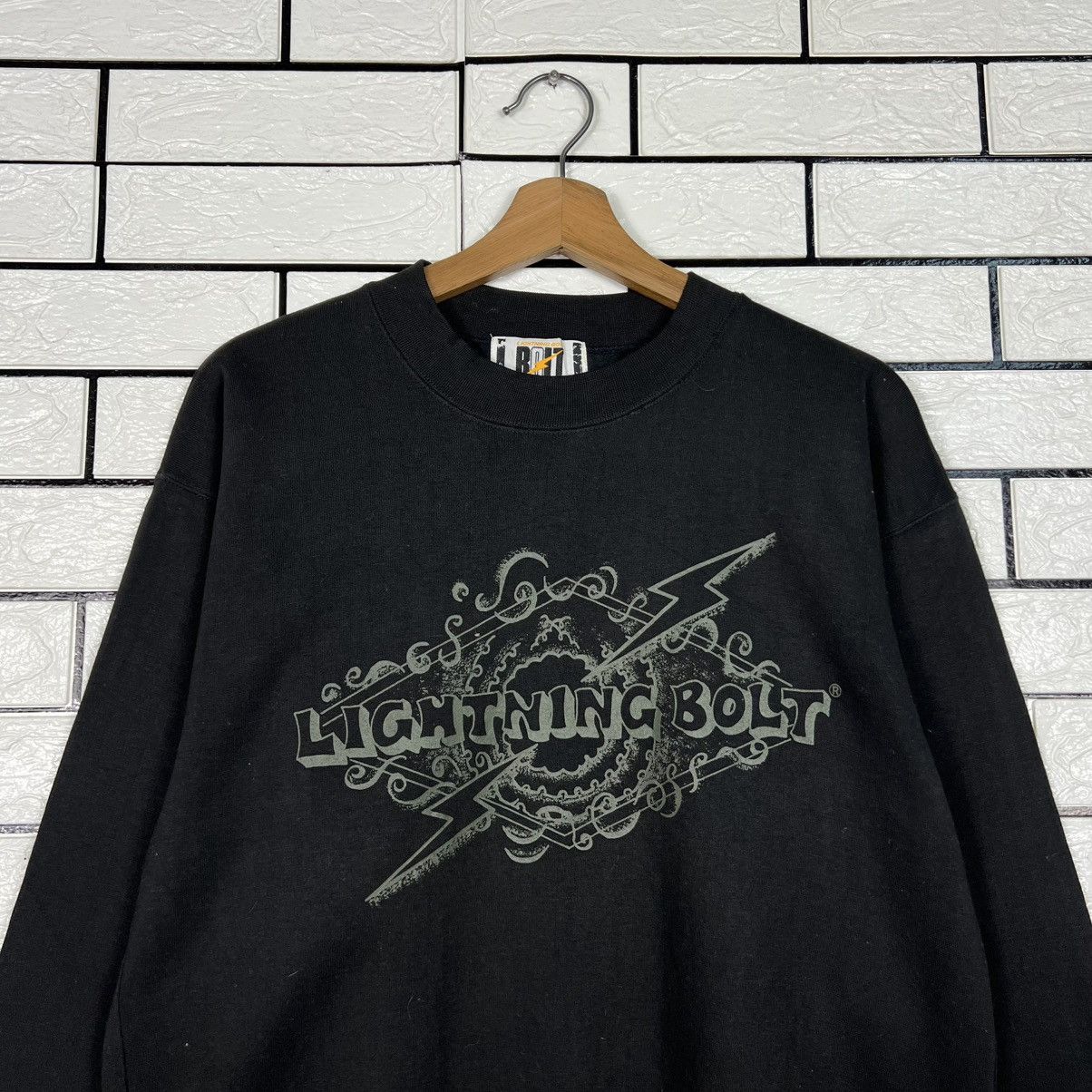 Lightning Bolt 90's LIGHTNING BOLT Big Logo Crewneck Sweatshirt #3996-C182 Size US L / EU 52-54 / 3 - 2 Thumbnail