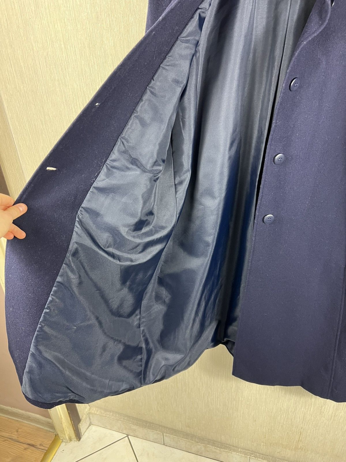 Carven Vintage Carven pour ADP France wool navy archive long coat Size S / US 4 / IT 40 - 12 Thumbnail