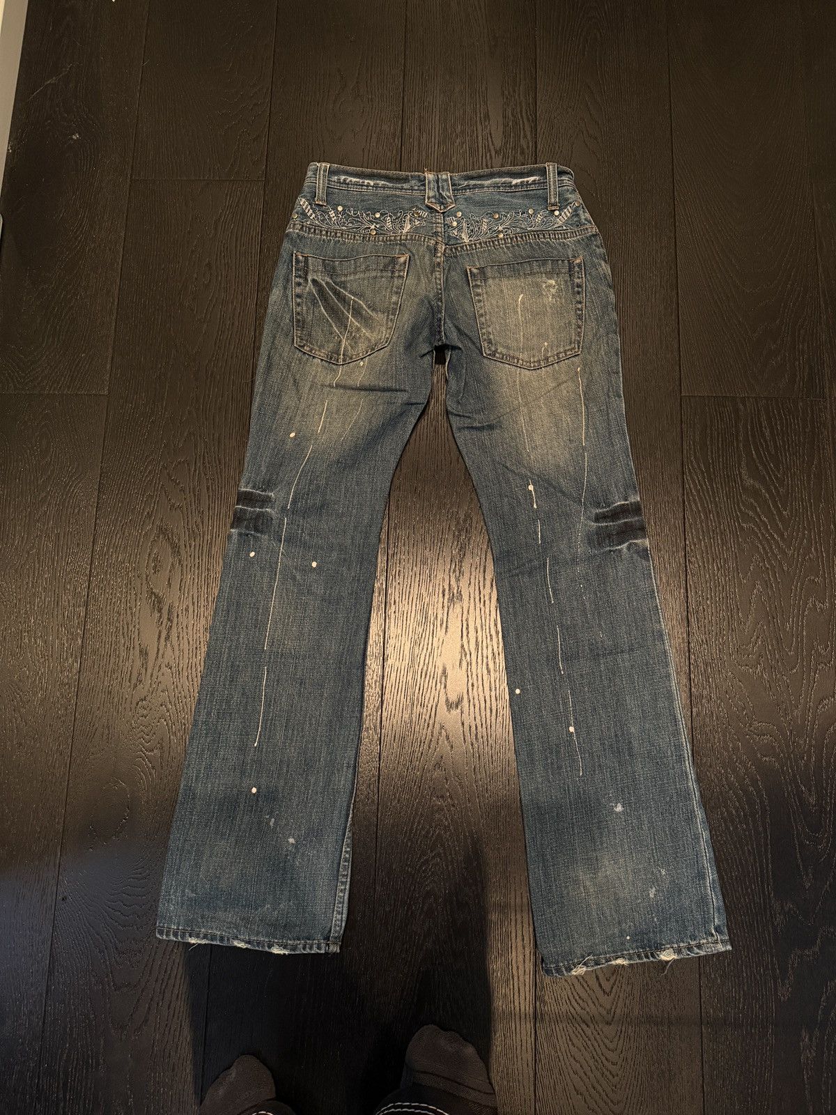 Other Root Three Distressed Flared Denim Size 31" - 2 Thumbnail