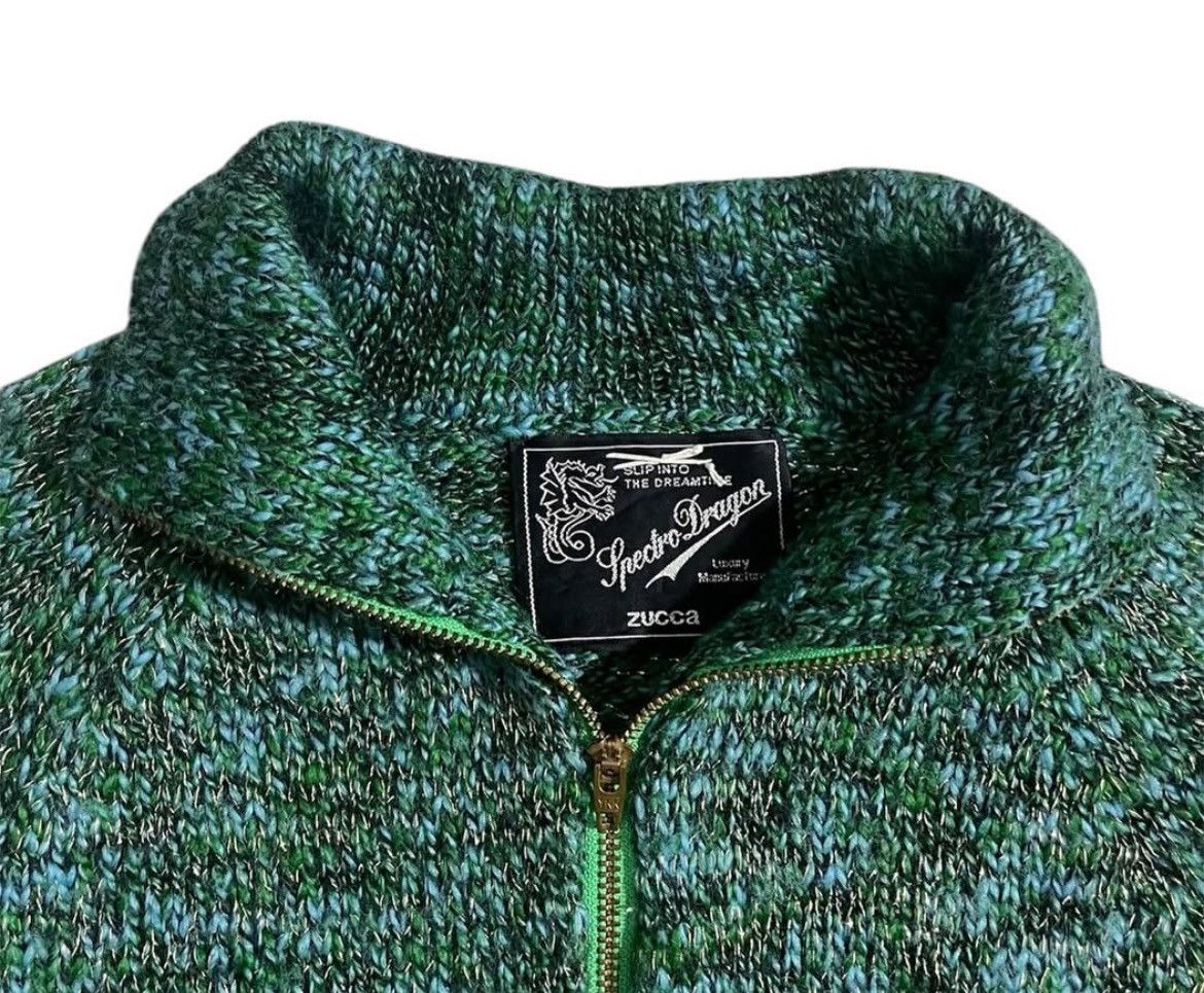 CABANE de ZUCCa 2000s Zucca Issey Miyakw Spectro Dragon Knit Zip Jacket Size US M / EU 48-50 / 2 - 3 Thumbnail
