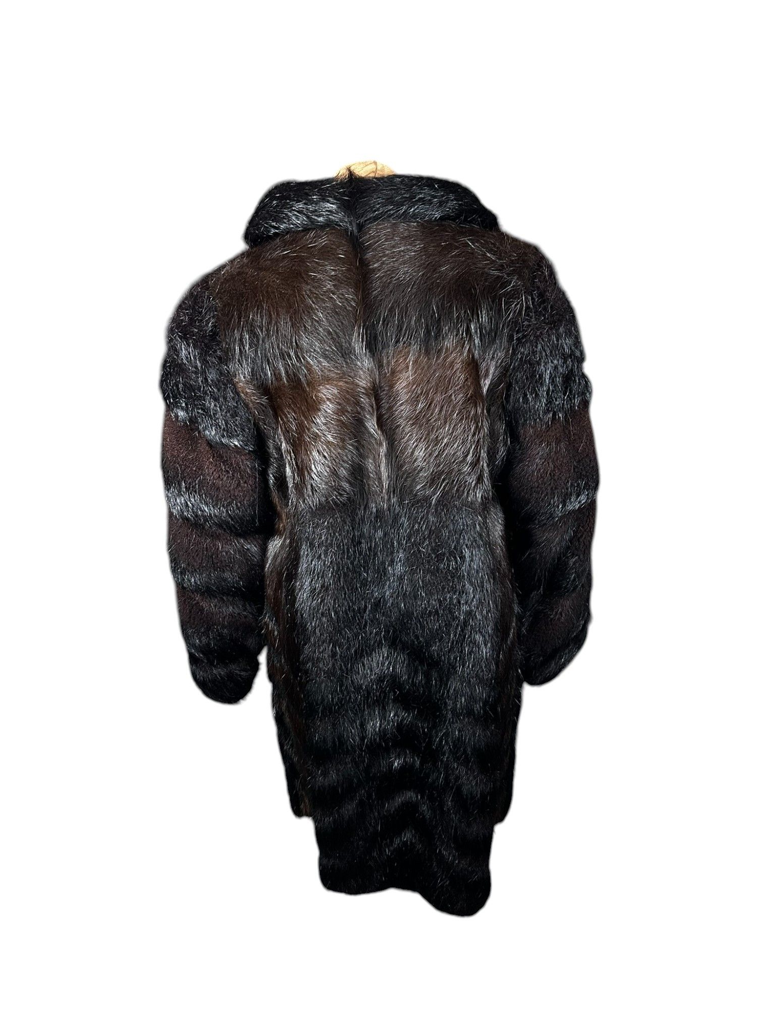 Vintage 80s Vintage Faux Fur Long Coat Avant Garde Size M / US 6-8 / IT 42-44 - 5 Thumbnail