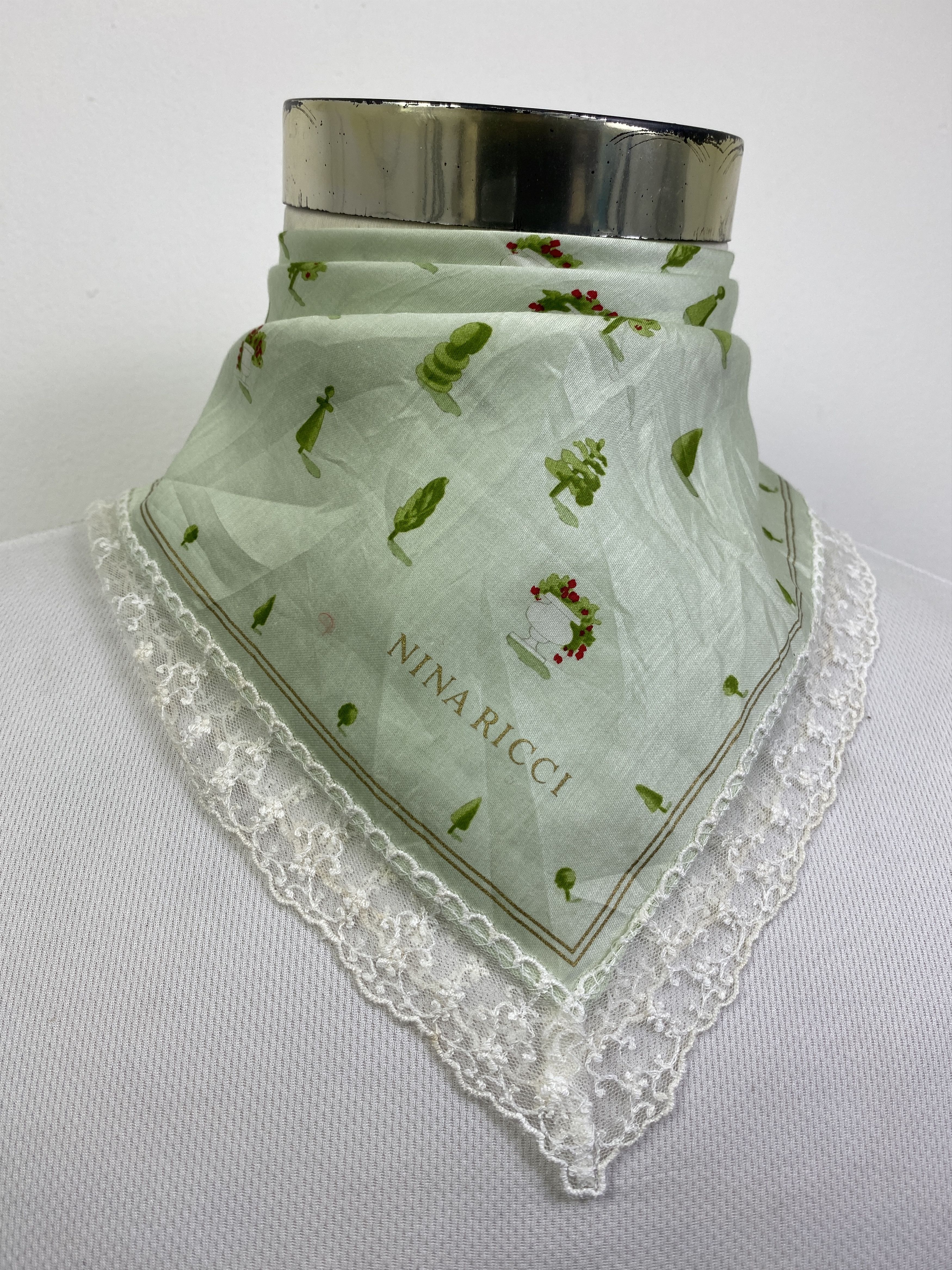 Other Vintage Nina Ricci Handkerchief / Neckerchief HKC1033 Size ONE SIZE - 2 Thumbnail