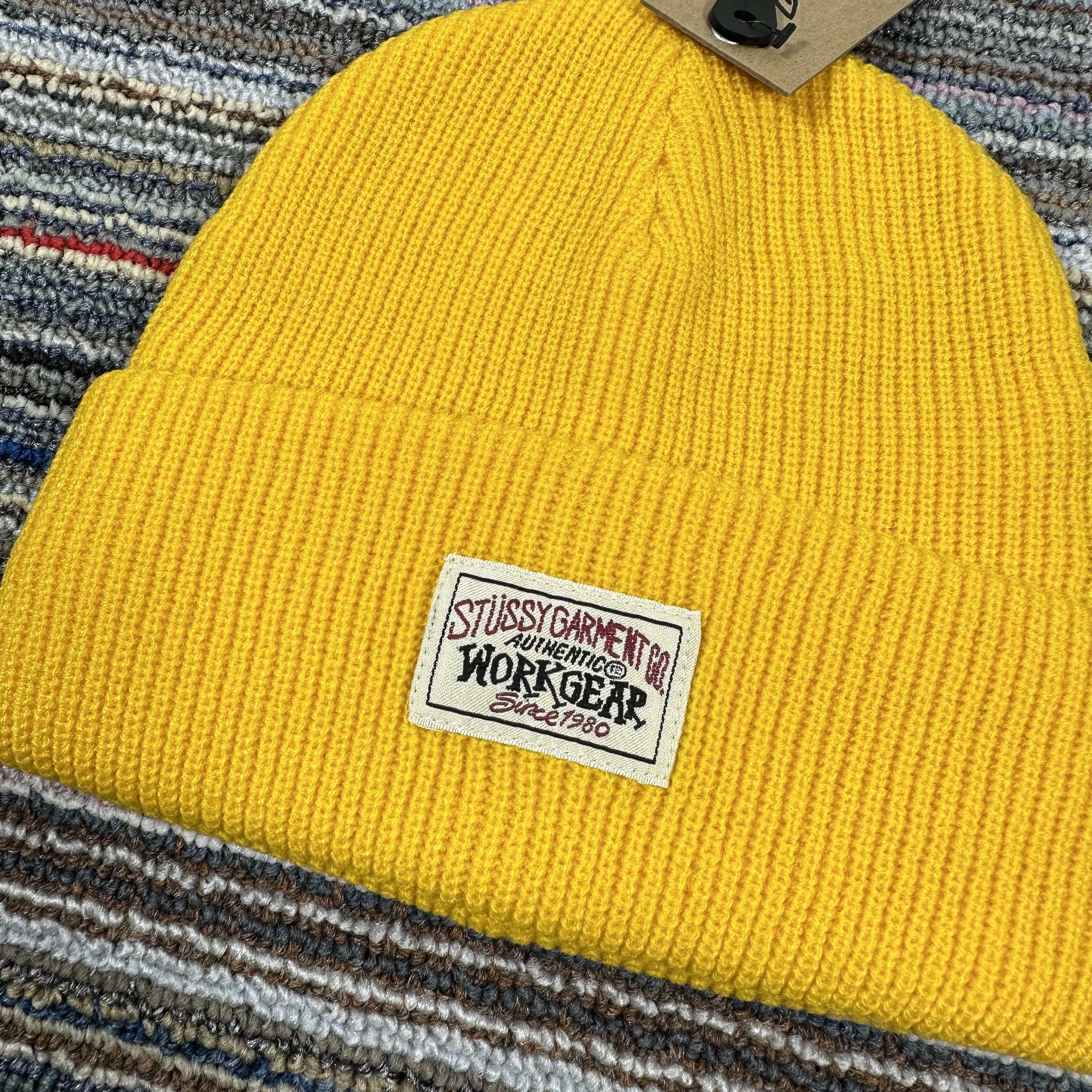 Stussy STUSSY WORKGEAR BEANIE HAT / YELLOW Size ONE SIZE - 2 Thumbnail
