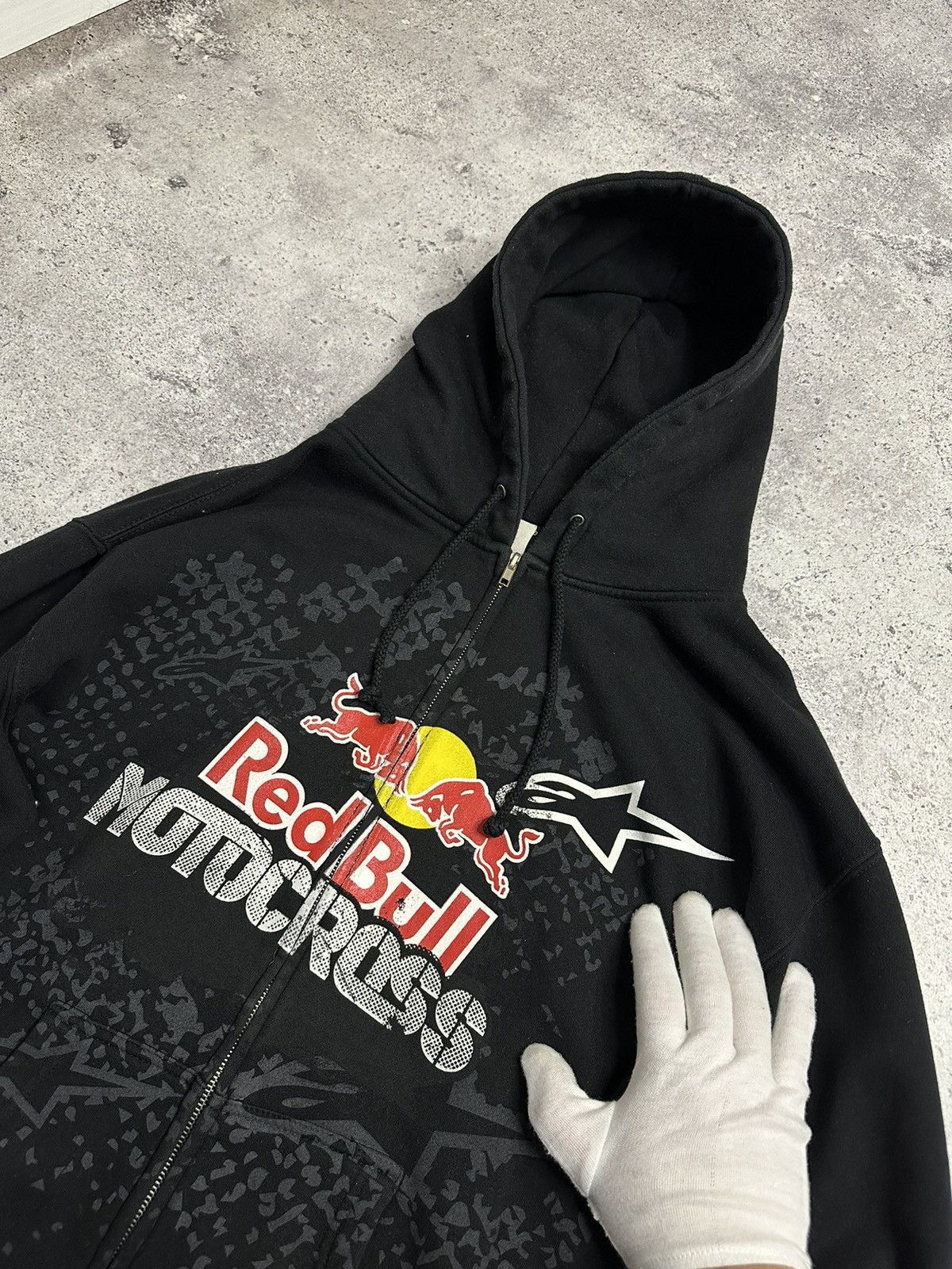 Alpinestars Alpinestars Spell Out Red Bull Motocross Racing Zip Hoodie Size US L / EU 52-54 / 3 - 4 Thumbnail