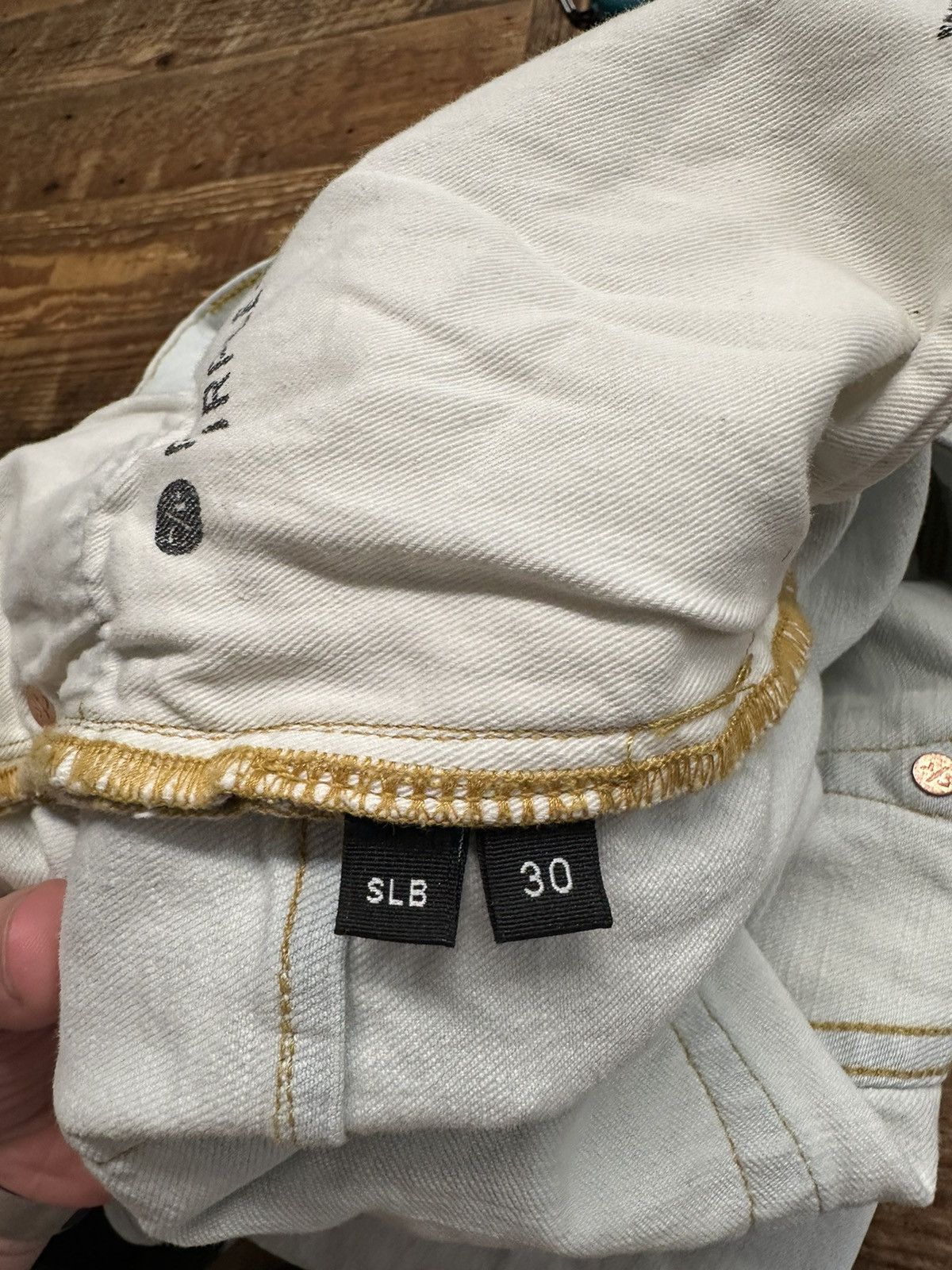 Purple Brand Purple Brand Stitched Holed Blue Lightwash Denim Size 30 Size US 30 / EU 46 - 6 Thumbnail