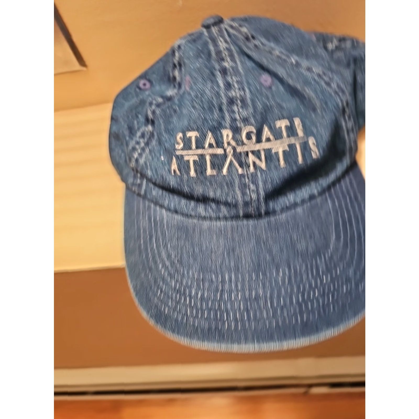 Vintage VINTAGE Stargate Atlantis Promotional 90s DAD HAT Denim Baseball Cap Men One Size Blue Canvas 90s Stargate SG-1 Mens Hats Size ONE SIZE - 2 Thumbnail