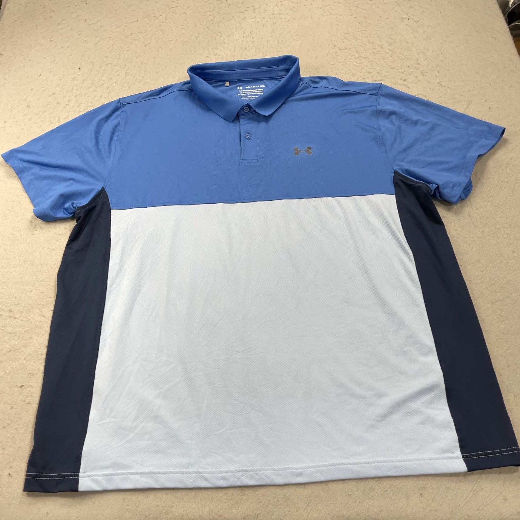 Under Armour Under Armour Golf Shirt Mens 4XL Blue The Performance Polo Stretch UA Logo Polo Shirt Mens 4XL Blue Size US XXL / EU 58 / 5 - 2 Thumbnail