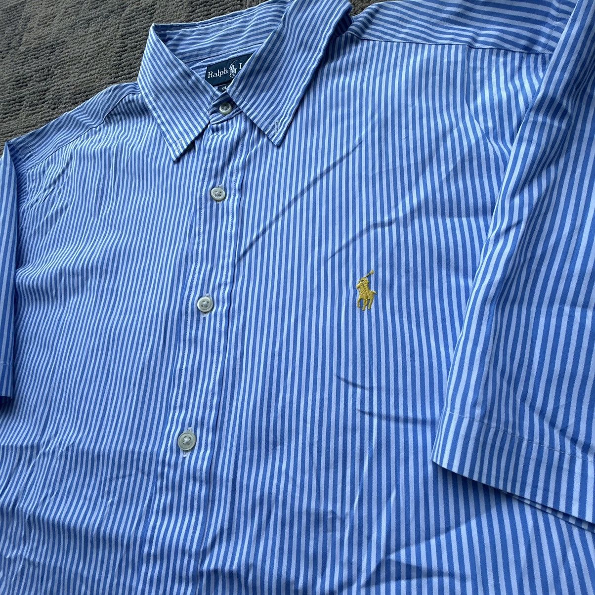 Polo Ralph Lauren Vintage Polo Ralph Lauren Blue/White Striped Button-Up Shirt Size US XL / EU 56 / 4 - 3 Thumbnail