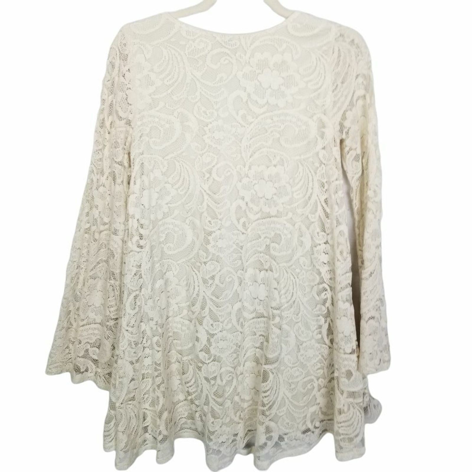 Show Me Your MuMu Show Me Your Mumu Womens Lace Top Size S Floral Hippie Boho Size S / US 4 / IT 40 - 7 Thumbnail