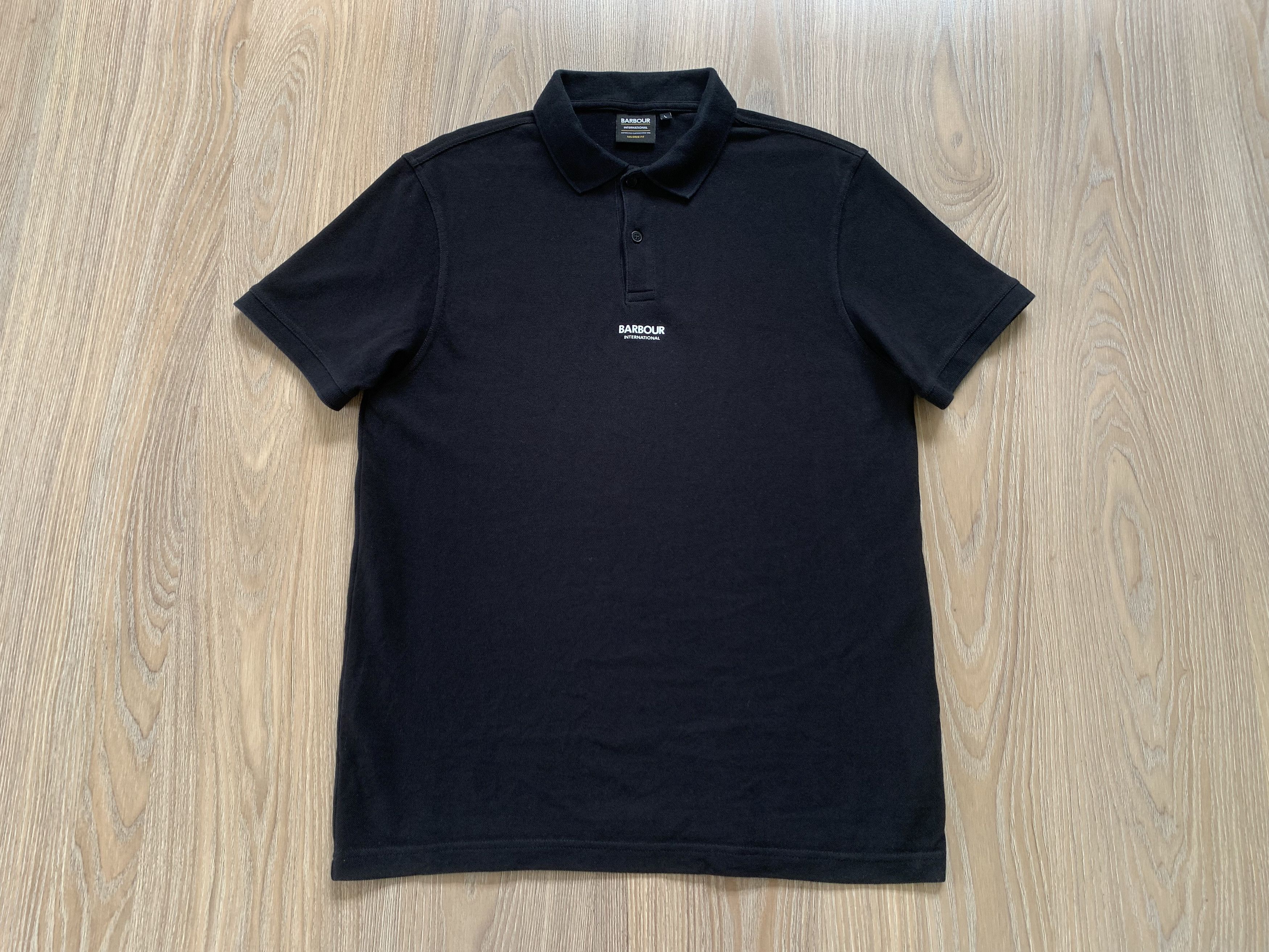 Barbour Mens Barbour International Formula Polo Cotton Black Size US L / EU 52-54 / 3 - 2 Thumbnail