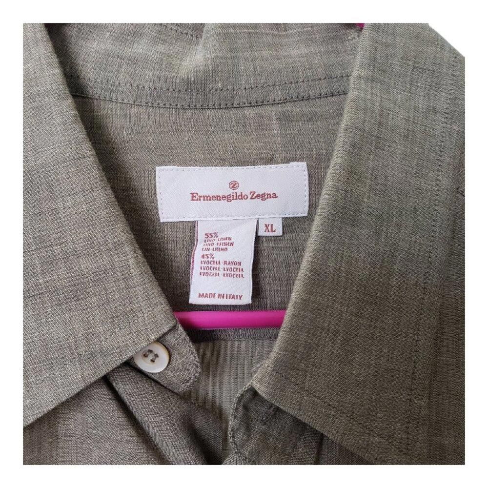 Ermenegildo Zegna CT1537 Ermenegildo Zegna Men's Long Sleeve Dress Shirt XL Size 44R - 2 Thumbnail