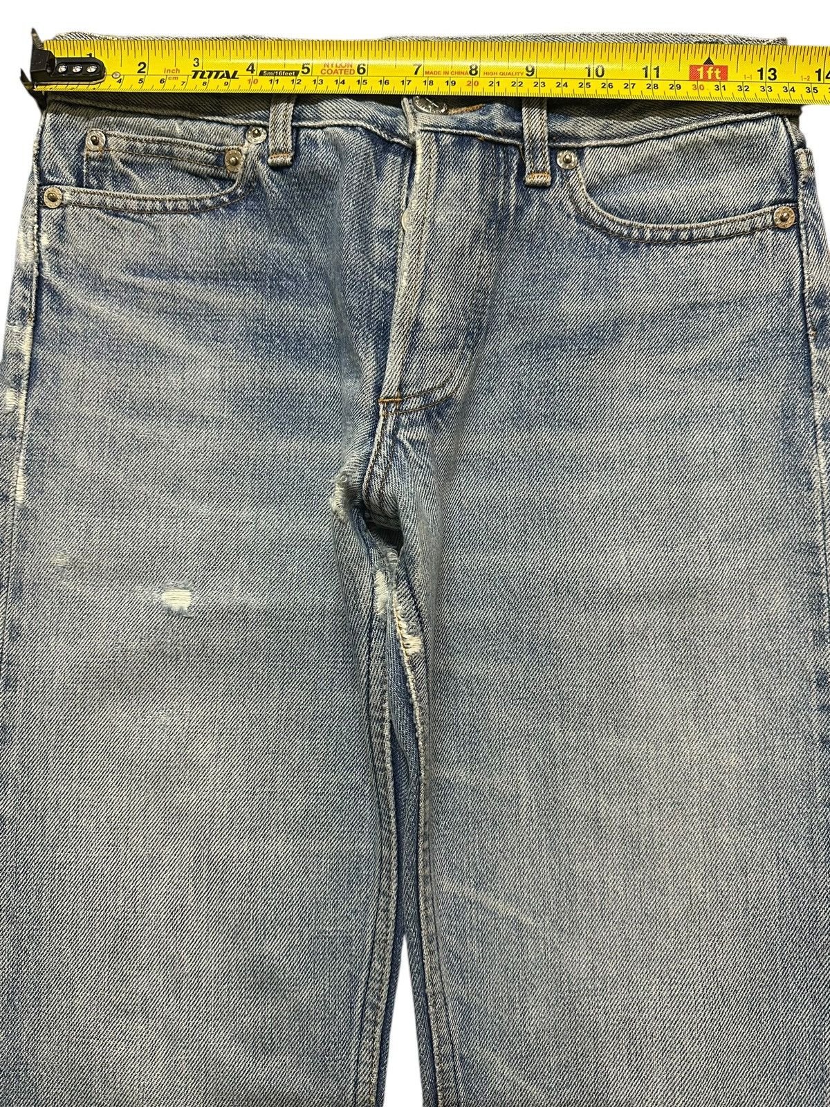 A.P.C. Vintage APC Blue Faded Wash Whisker Distress Style Jeans Size 26" / US 2 / IT 38 - 12 Thumbnail