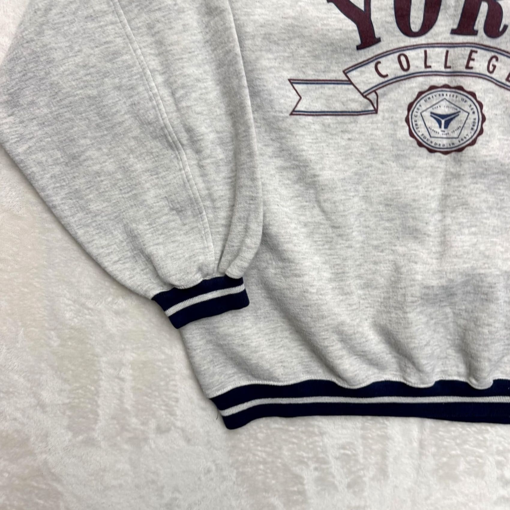 Vintage VINTAGE Gear For Sports York College Sweatshirt Mens Large Gray Crewneck Fleece Size US L / EU 52-54 / 3 - 7 Thumbnail