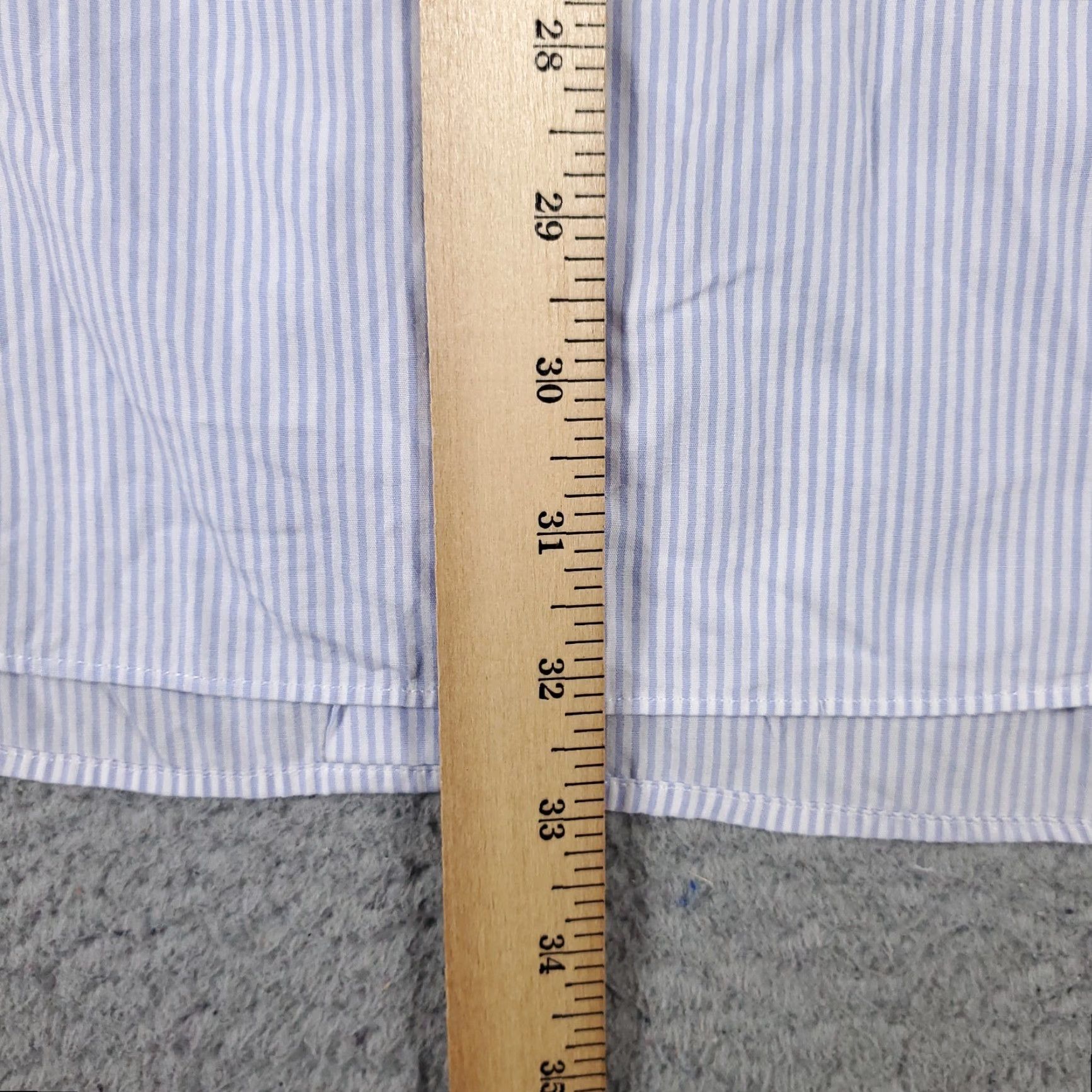 Nautica Nautica Dress Shirt Mens Size 16 Blue Striped Long Sleeve Button Up Casual Classic Size 42R - 6 Thumbnail