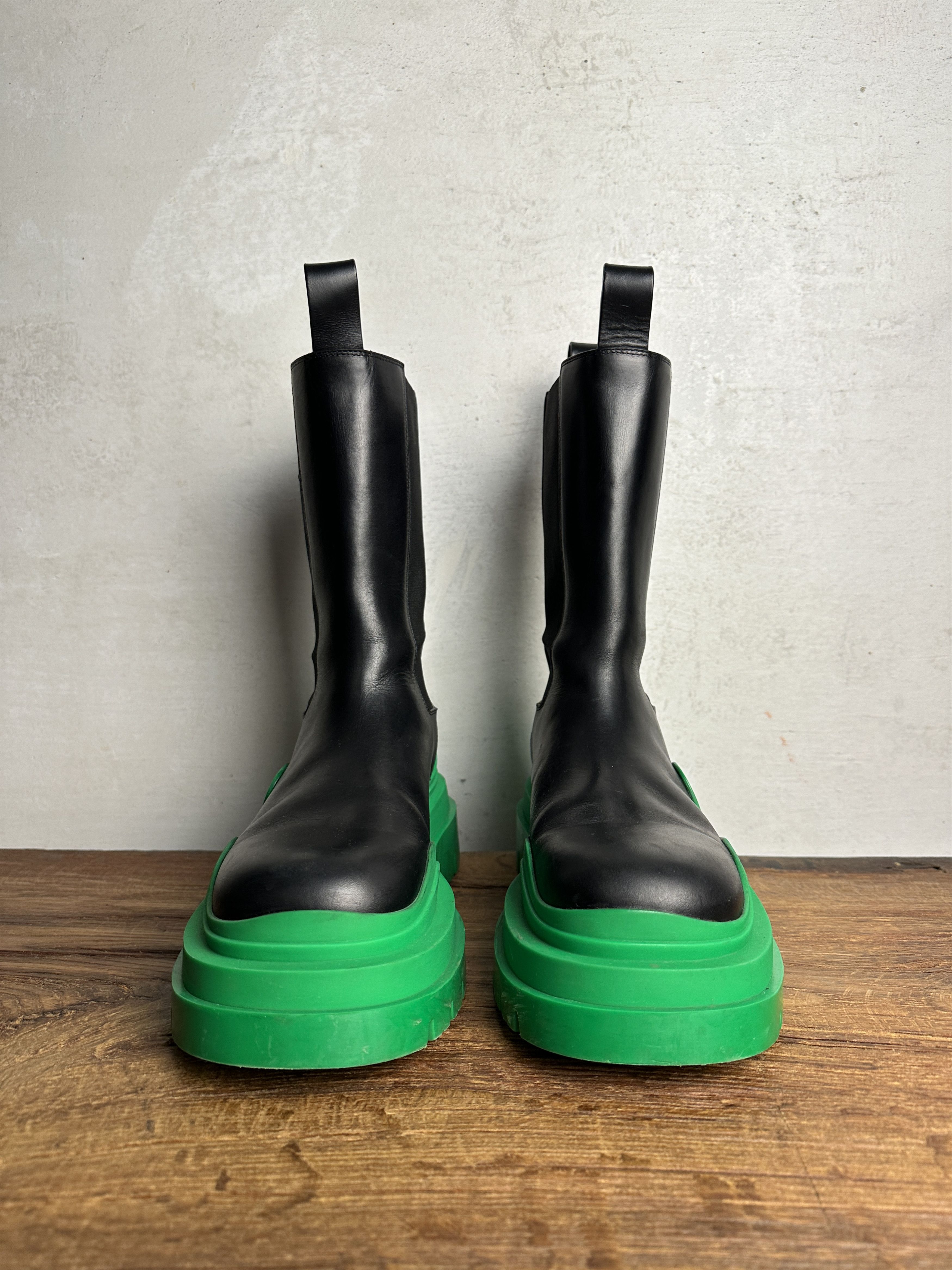 Bottega Veneta Bottega Veneta Chelsea Green Lug Boots Size US 10 / IT 40 - 4 Thumbnail