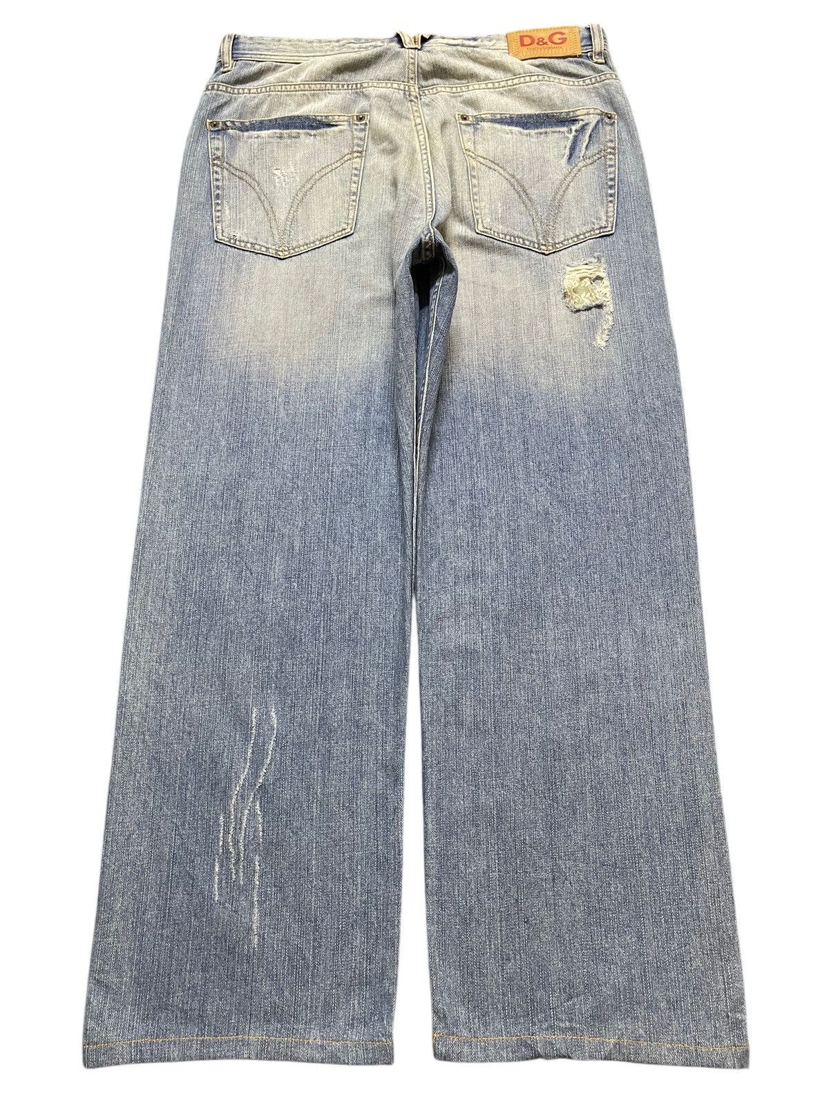 Dolce & Gabbana Vintage Dolce & Gabbana Blue Faded Wash Distressed Baggy Size US 34 / EU 50 - 2 Thumbnail