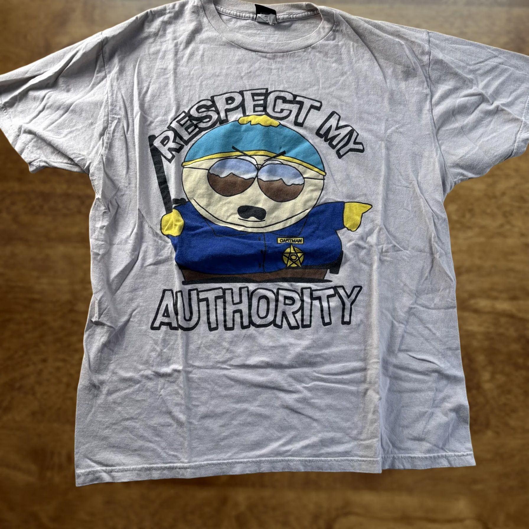 Vintage South Park Shirt Mens Large Gray Eric Cartman Respect My Authority Graphic Tee Size US L / EU 52-54 / 3 - 1 Thumbnail
