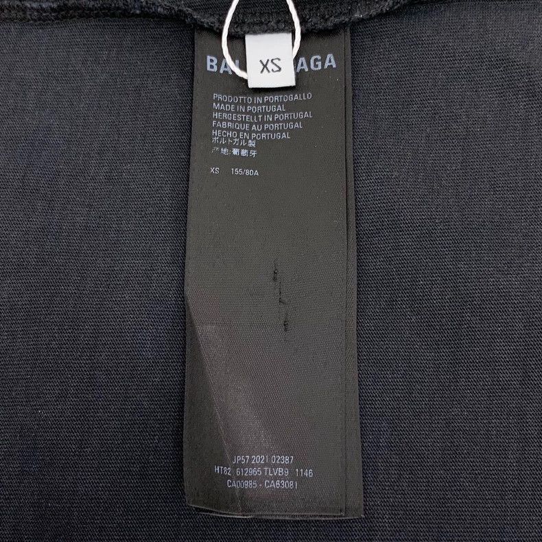 Balenciaga Balenciaga Old cotton crewneck short sleeve T-shirt with b Size US XS / EU 42 / 0 - 6 Thumbnail